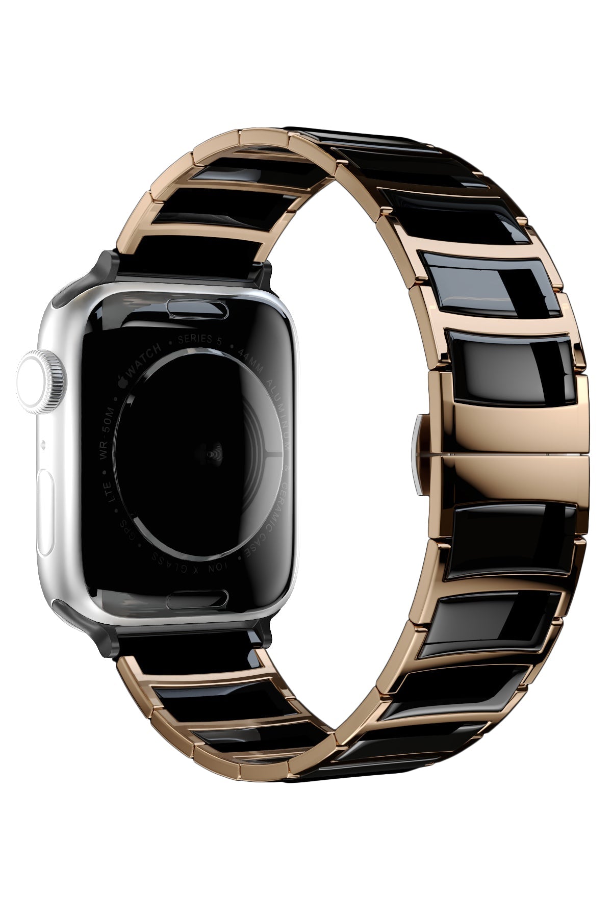 Apple Watch Uyumlu Çelik Seramik Luna Loop Kordon Kuvars