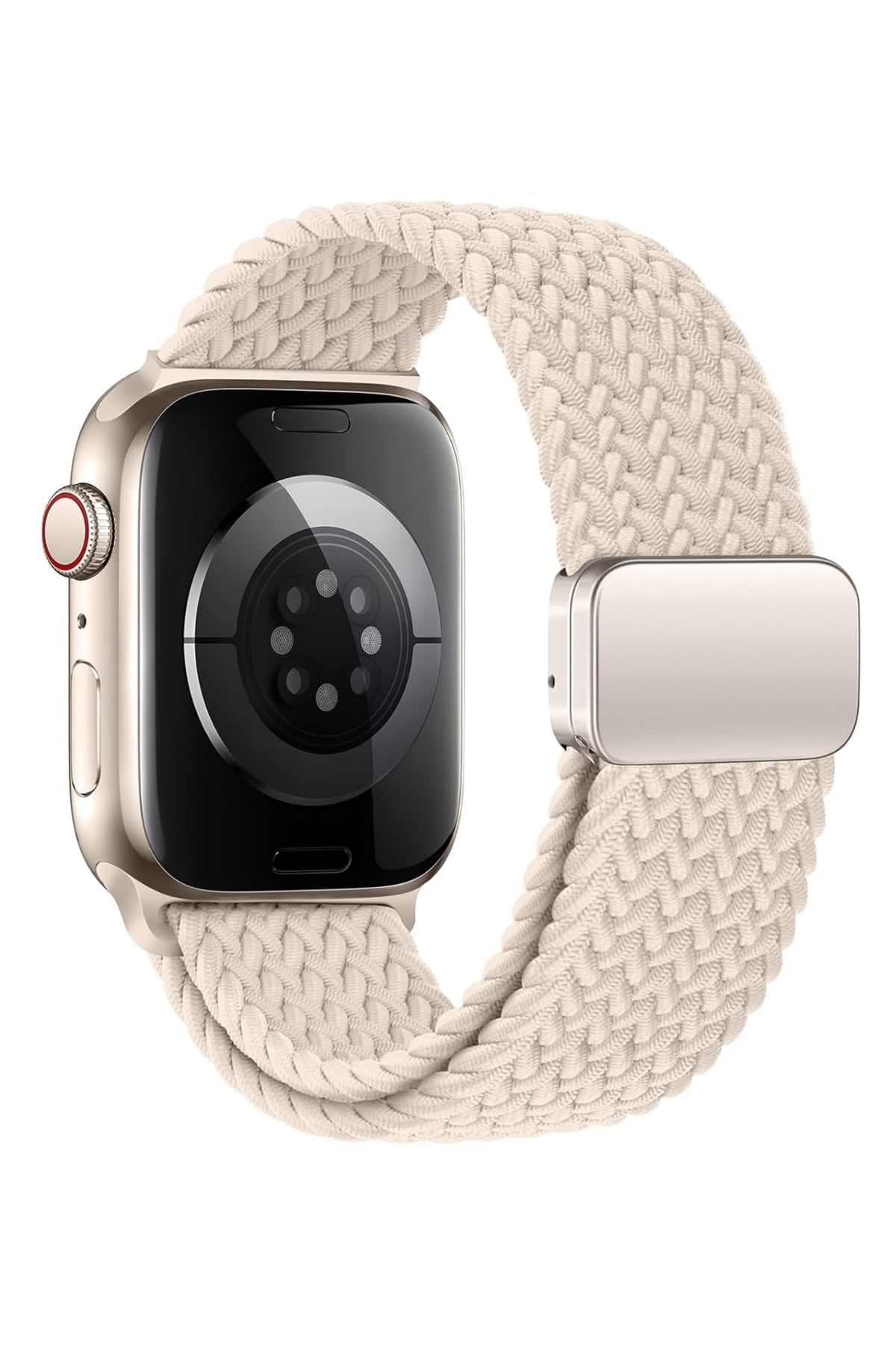 Apple Watch Uyumlu Manyetik Tokalı Örgü Loop Kordon Starlight