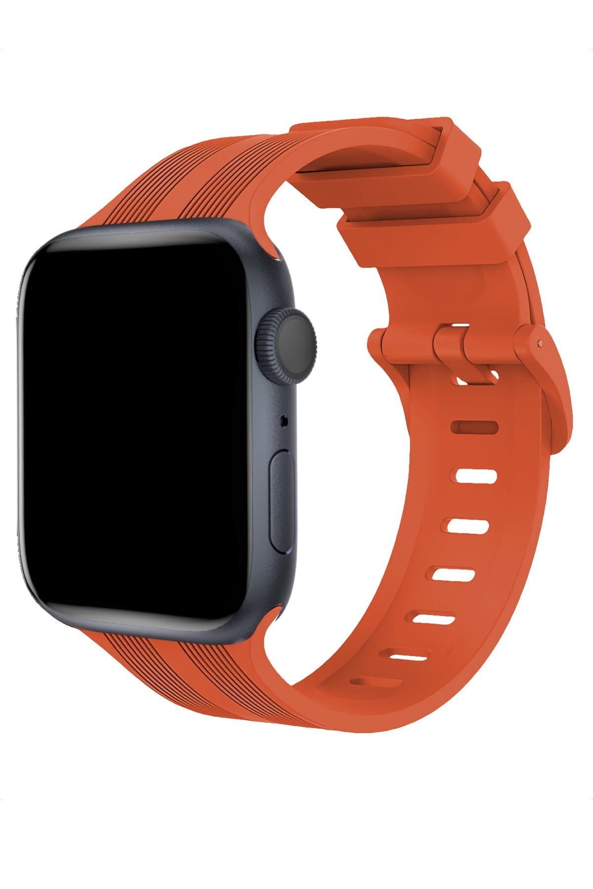 Apple Watch Uyumlu Silikon Line Loop Kordon Tangelo