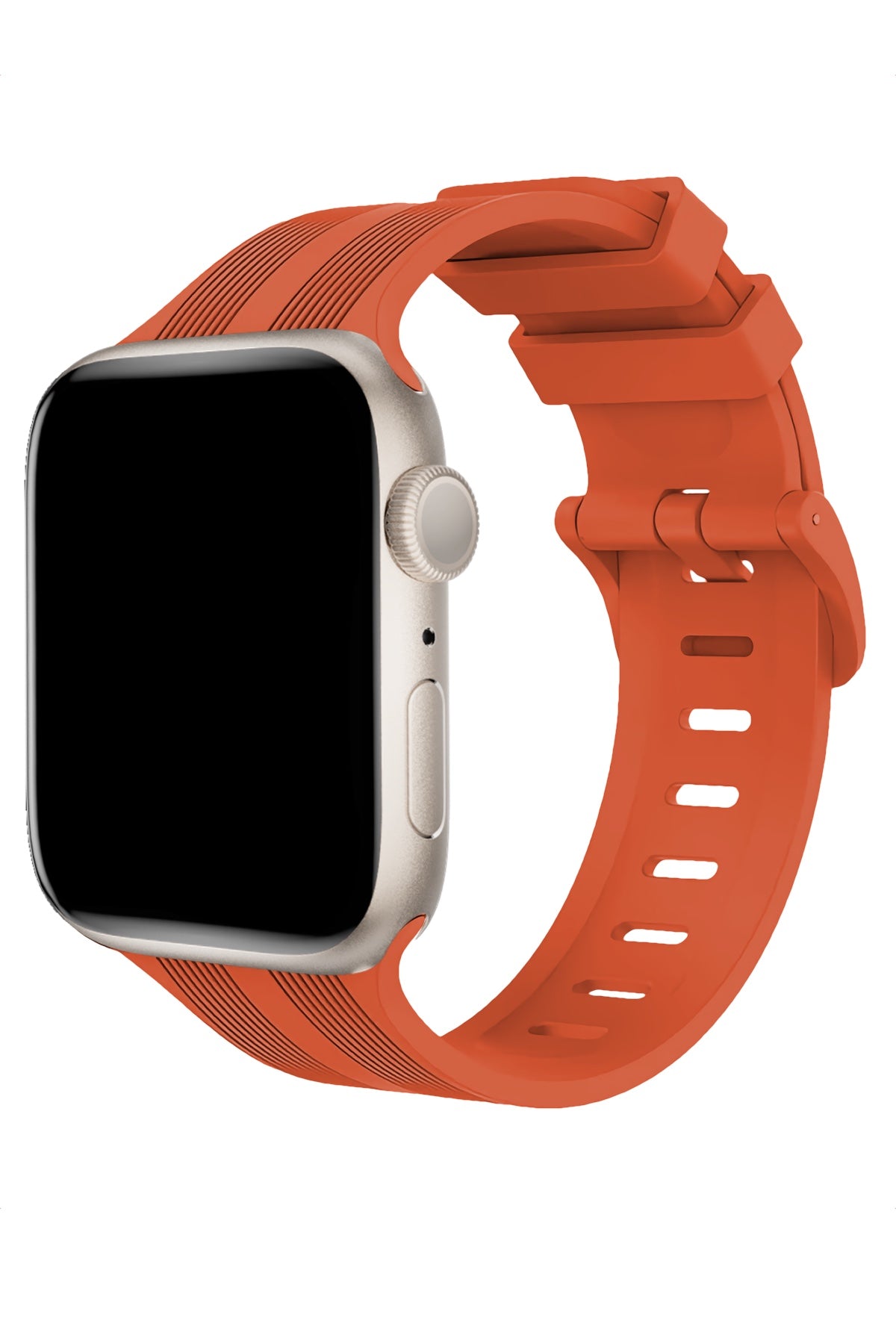 Apple Watch Uyumlu Silikon Line Loop Kordon Tangelo