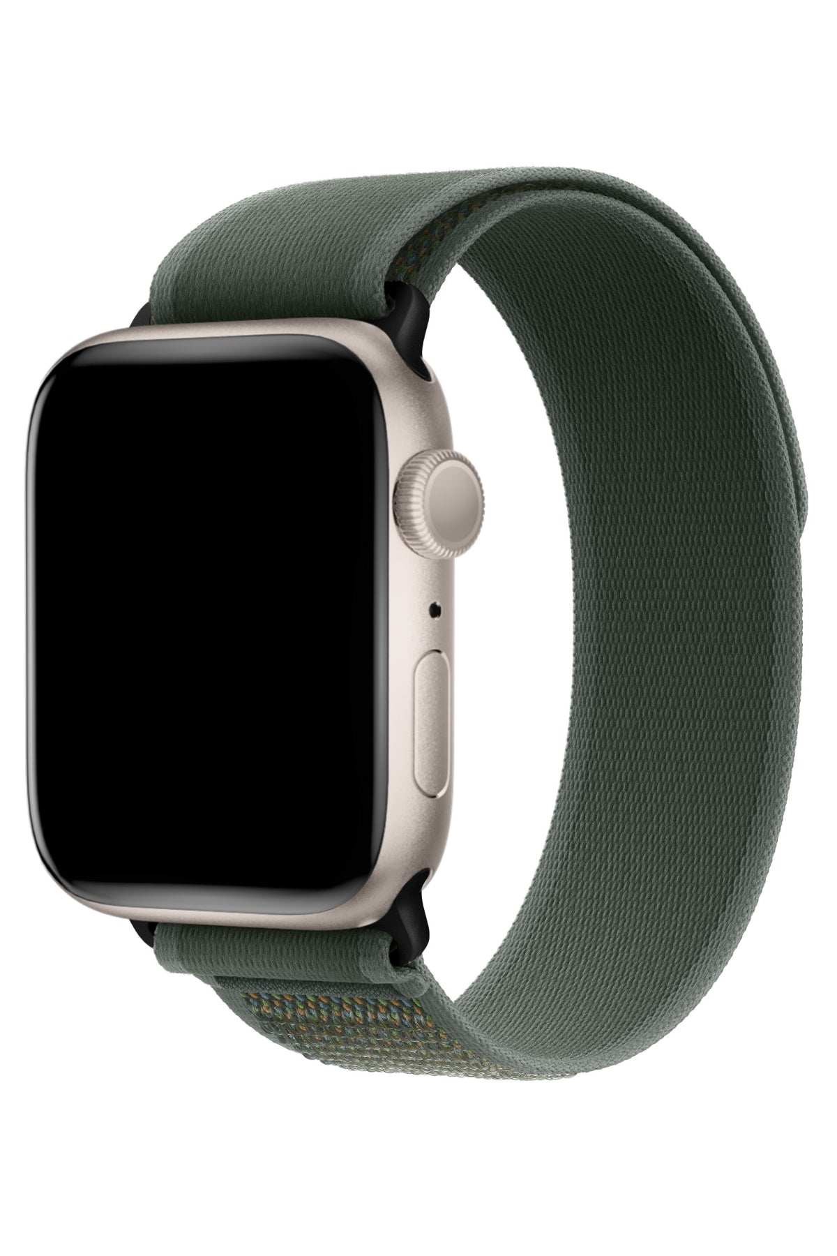Apple Watch Uyumlu Trail Loop Kordon Siyah Tokalı Greeni