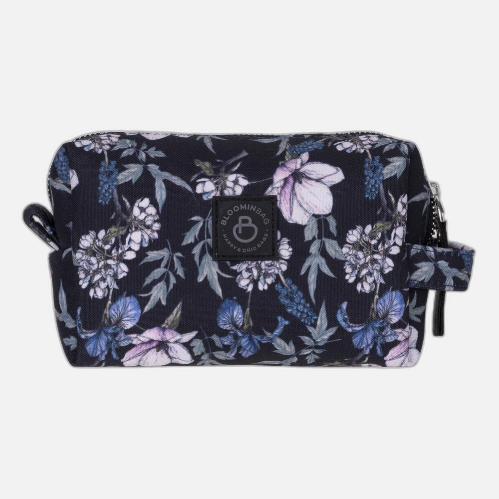 Bloominbag-Black Cherries Floral Makeup Bag-3-Milagron.com