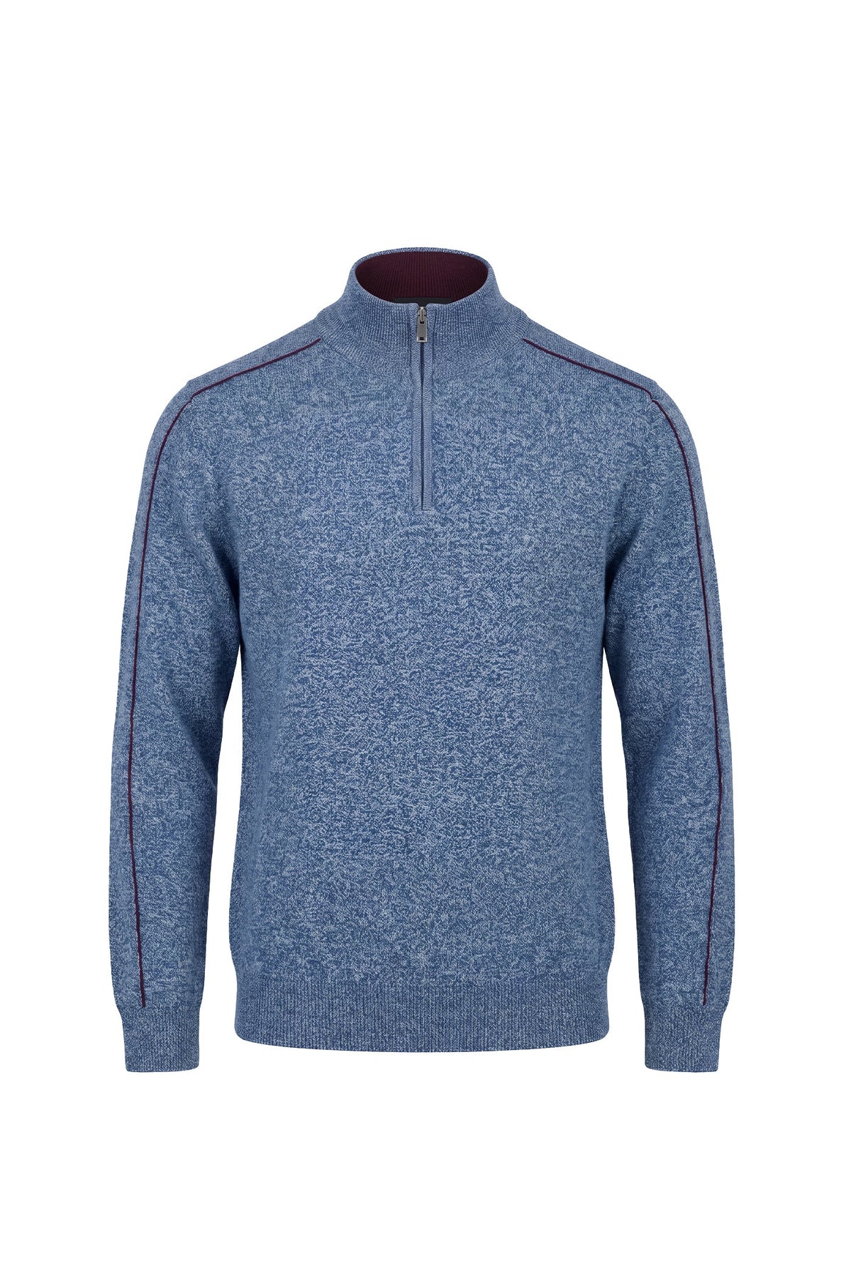 Erkek Relaxed Fit Zipper Mock Turtleneck