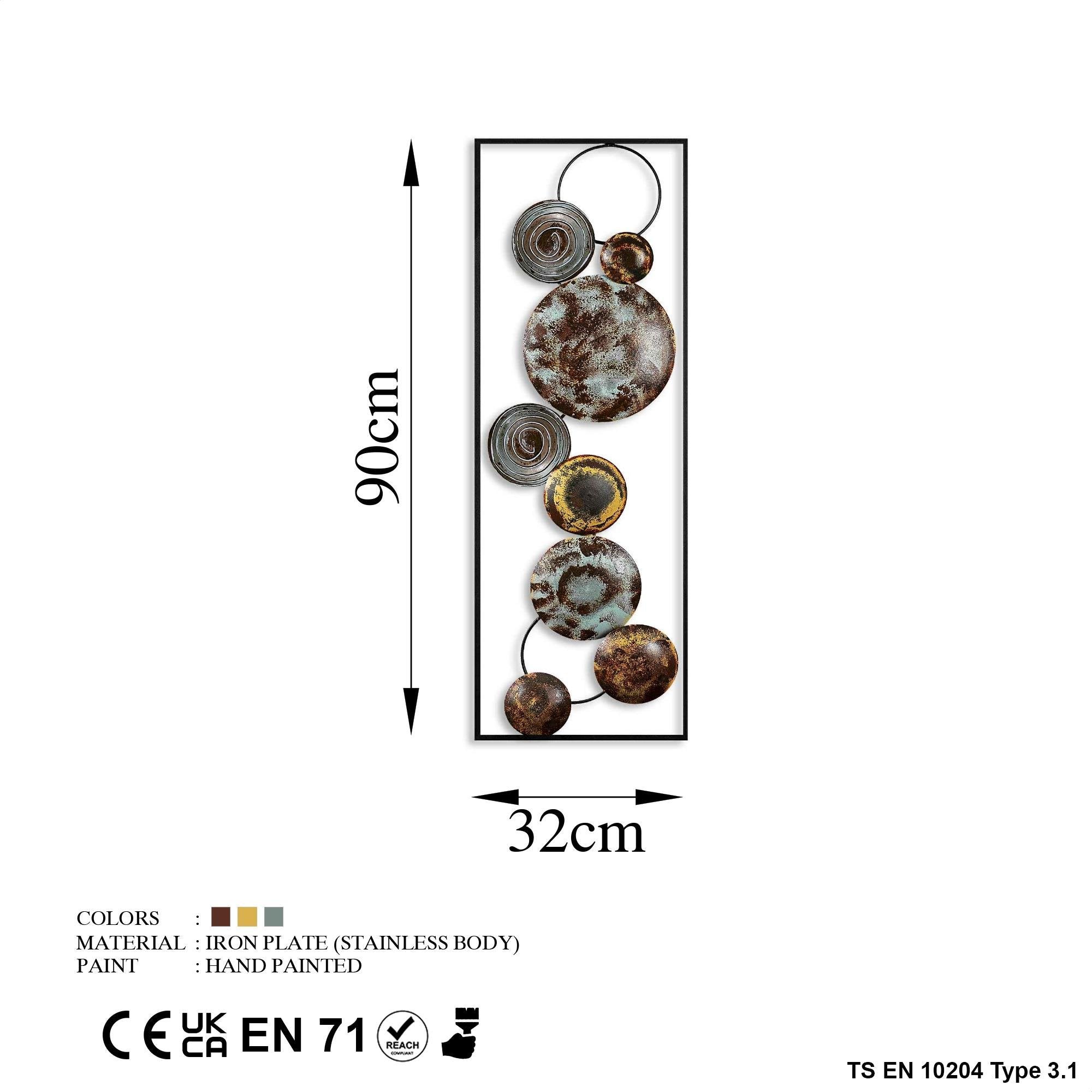 Bys-122-A Dekoratif Metal Duvar Tablosu