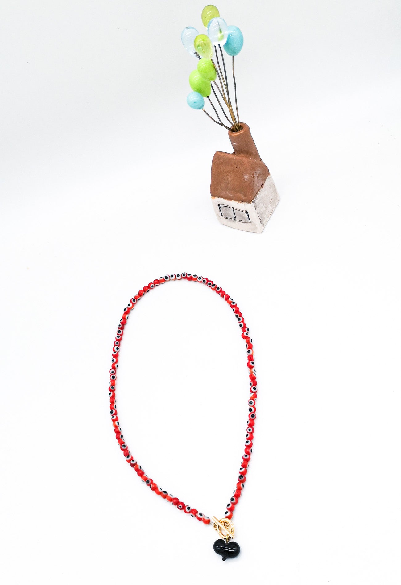 Murano Kalp Nazar Boncuğu Choker Kolye
