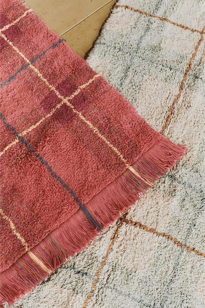 Lorena Canals Çocuk Odası Halısı, Tartan Vintage Red, M
