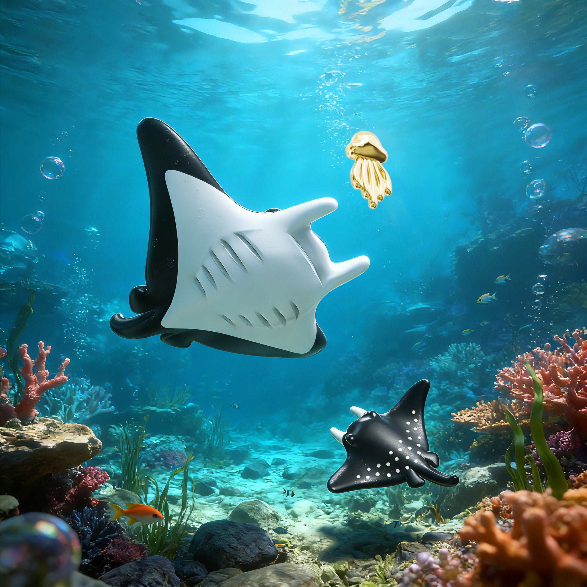 Metalmorphose Manta Vatozu Anahtarlık