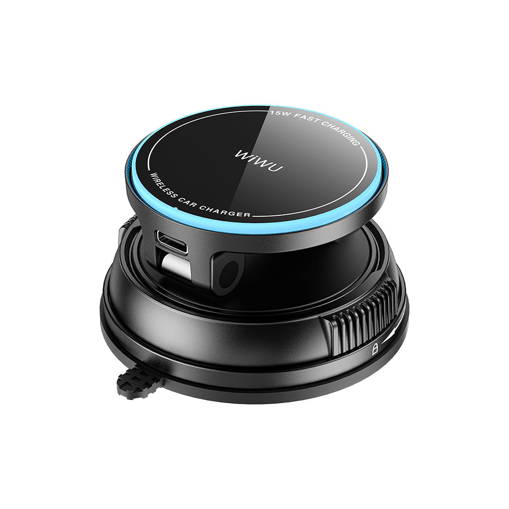Ch-326 Magsafe Uyumlu 360° Dönebilen Vakumlu Araç Telefon Tutucu 15W