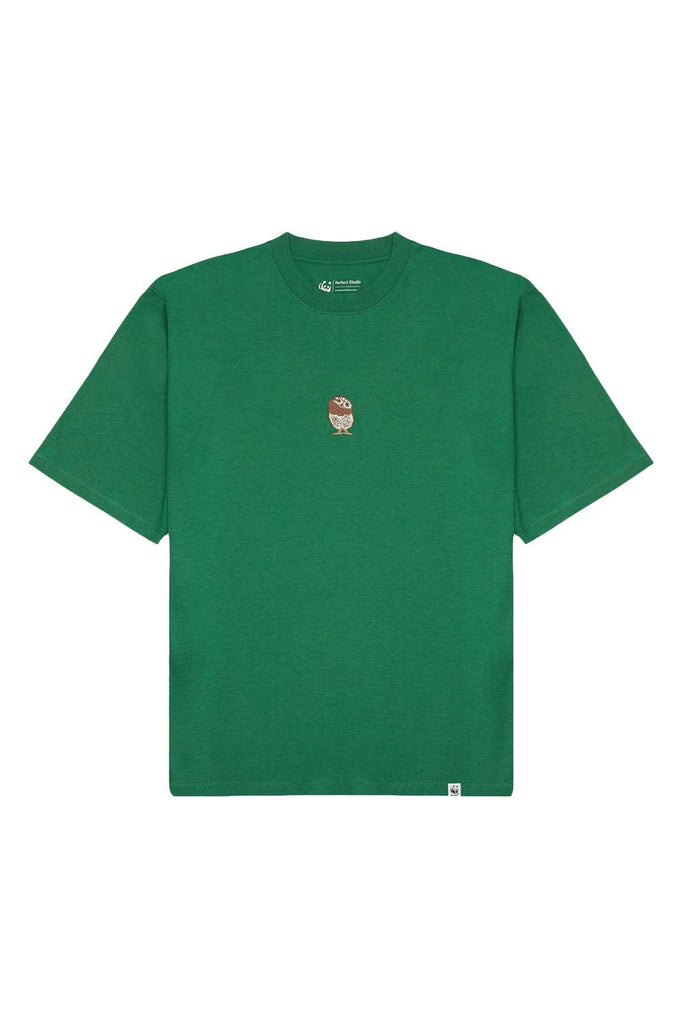 WWF Market | Cin Baykuşu Oversize T-shirt - Yeşil | Milagron