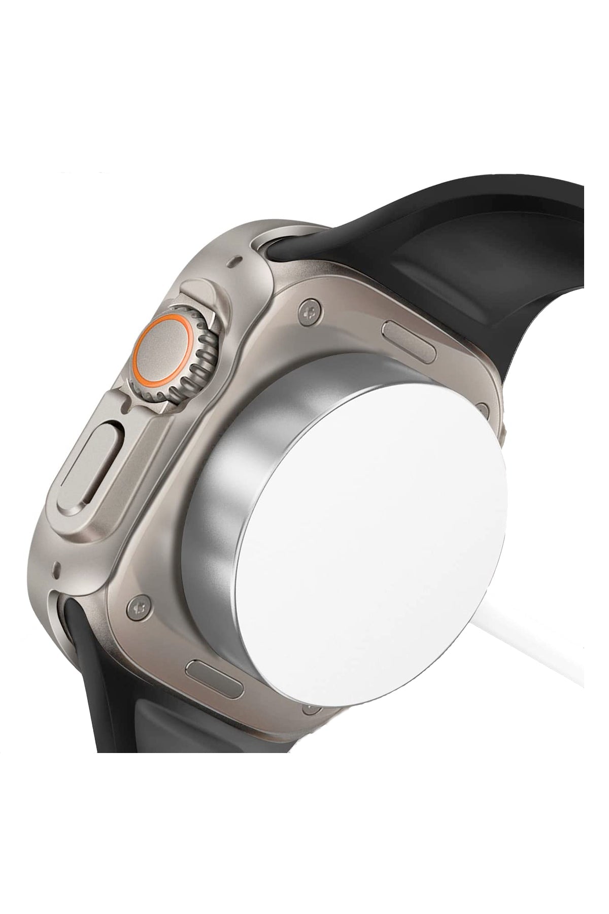 Apple Watch Ultra Uyumlu Ekran Koruyucu Kasa Starlight