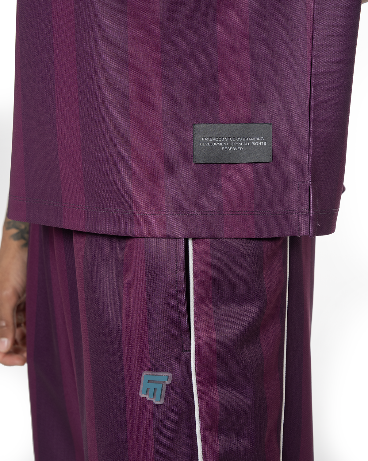 Erkek Oversize Polo Yaka Jersey Fakemood Forma - Mor