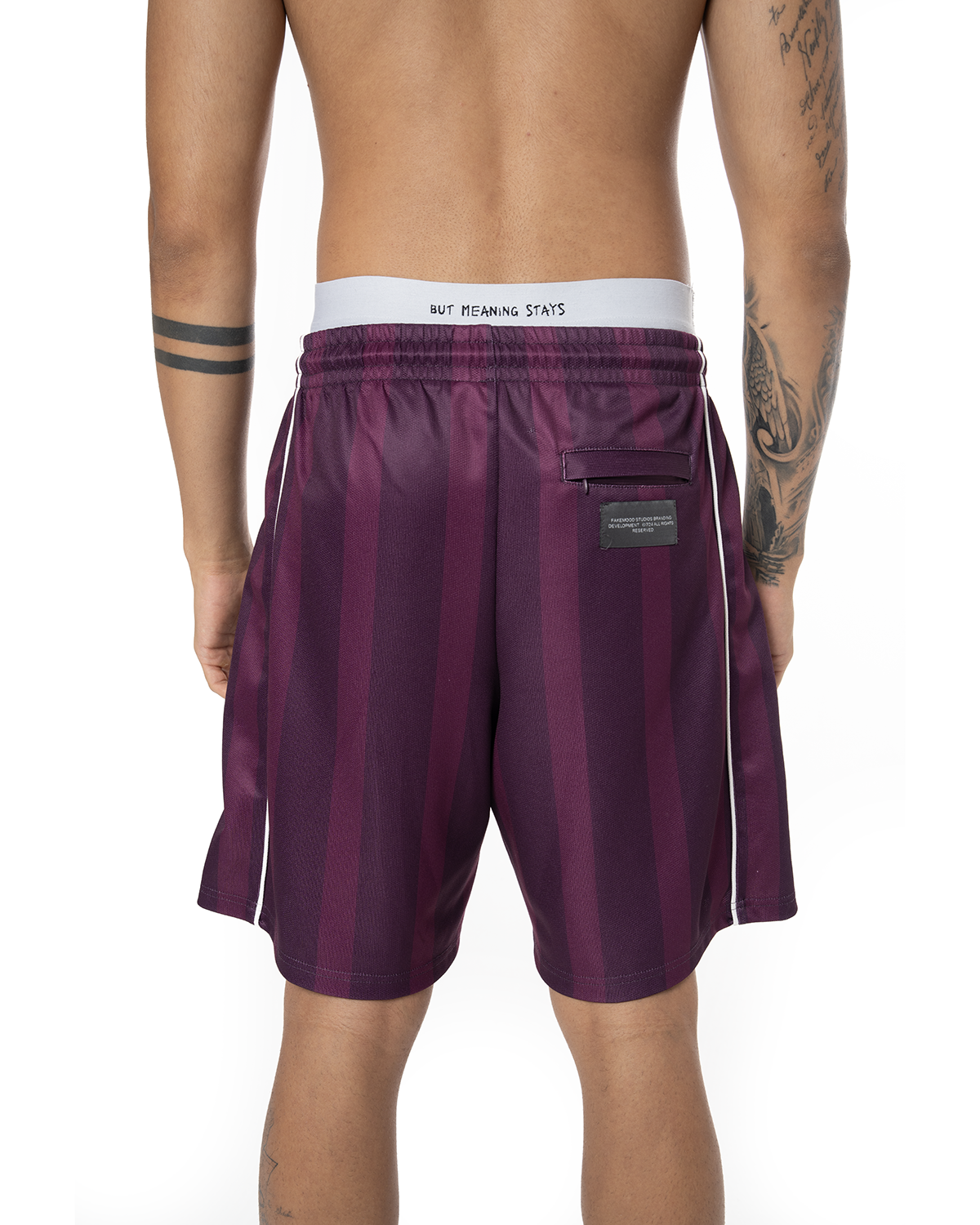 Erkek Oversize Jersey Kumaş Fm Icon Logo Detayli Şort - Mor