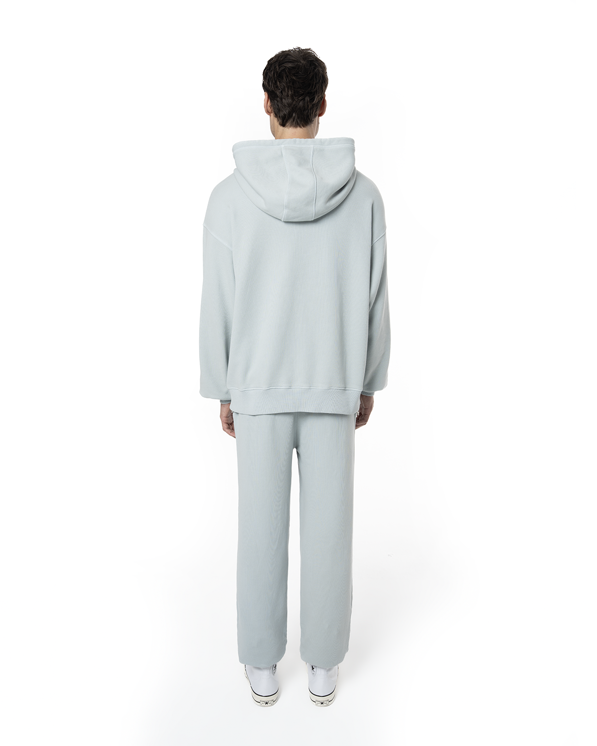 Erkek Oversize Fm Icon Nakişli Hoodie - Mavi