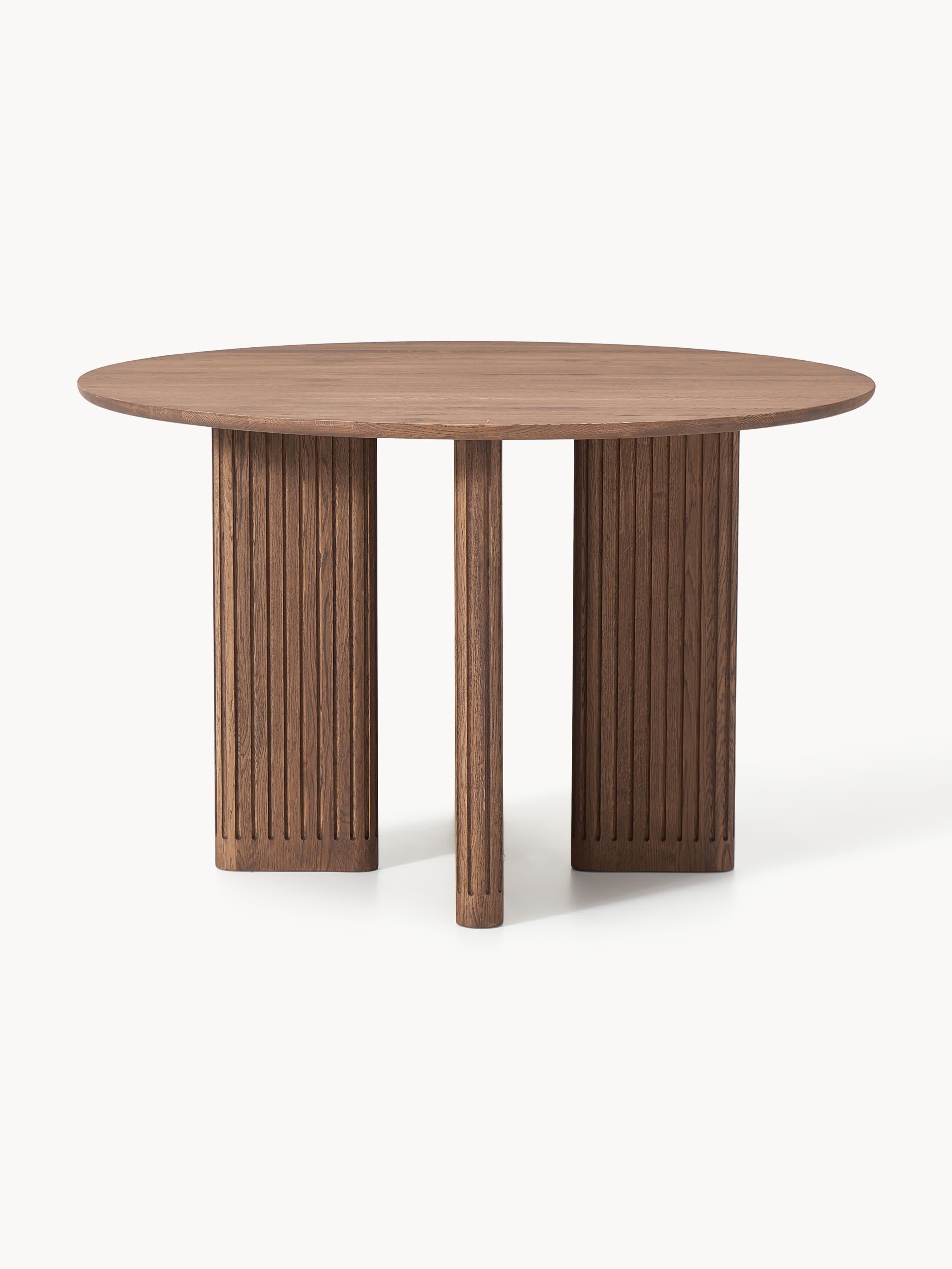 Velotti Yuvarlak Meşe Yemek Masası 120 Cm