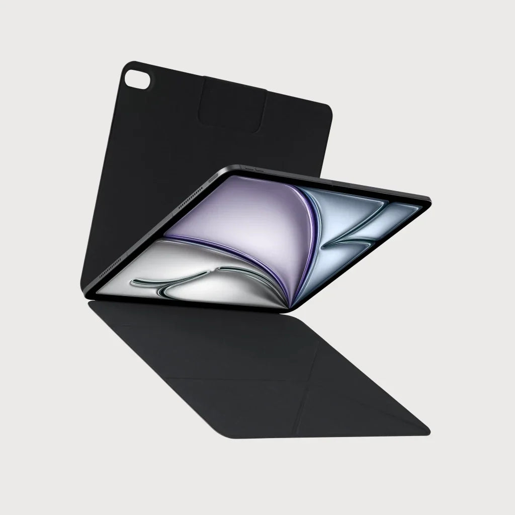 Ipad Air 13 M4 / M3 / M2 Kılıf Folio 3 Siyah, Kalem Bölmeli Standlı