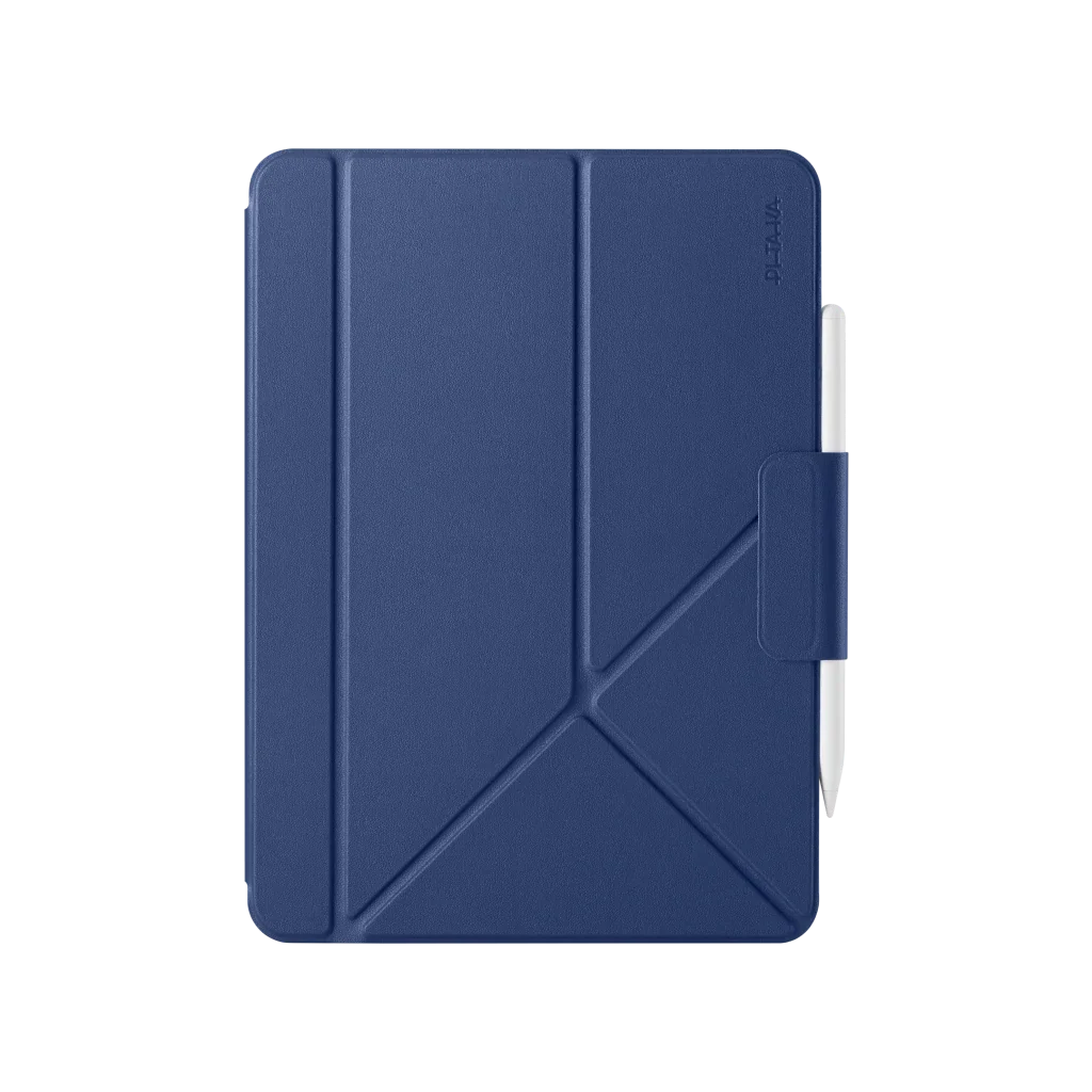 Ipad Air 13 M4 / M3 / M2 Kılıf Folio 3 Gece Mavisi, Kalem Bölmeli Standlı