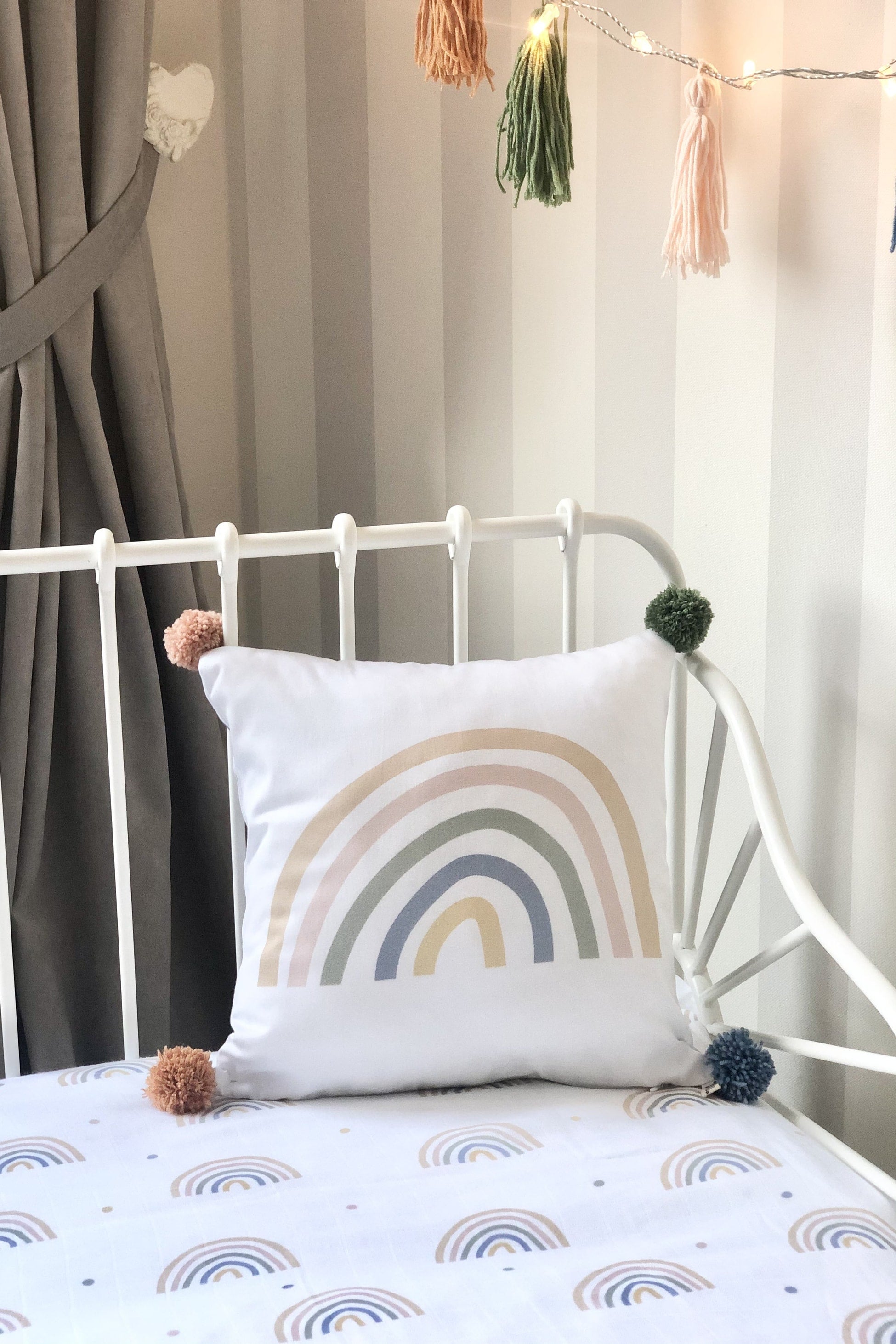 Asu Baby&Kids-Pastel Rainbow Organik Pamuk Kırlent- Dolgulu-Kırlent-3-Milagron.com