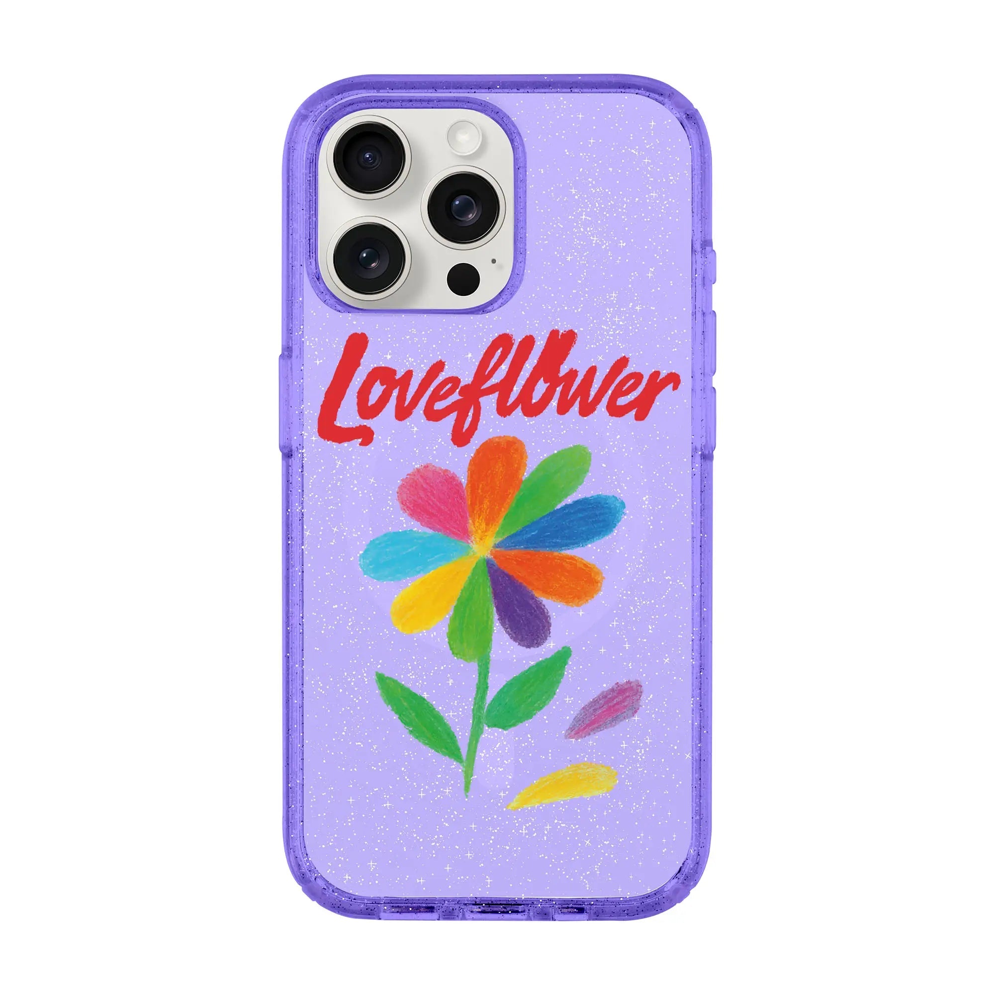 Love Flower-Shiny Kılıf Magsafe Özellikli - Iphone 15 Pro Max