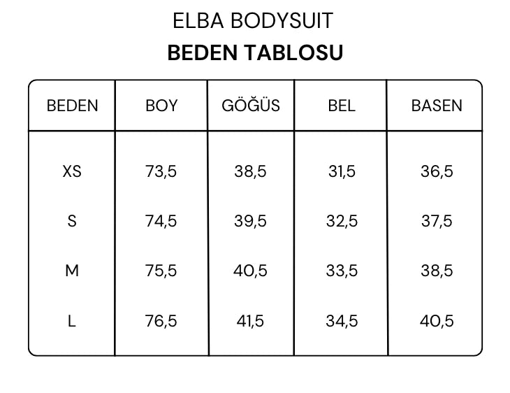 Elba Gül Detaylı Bodysuit