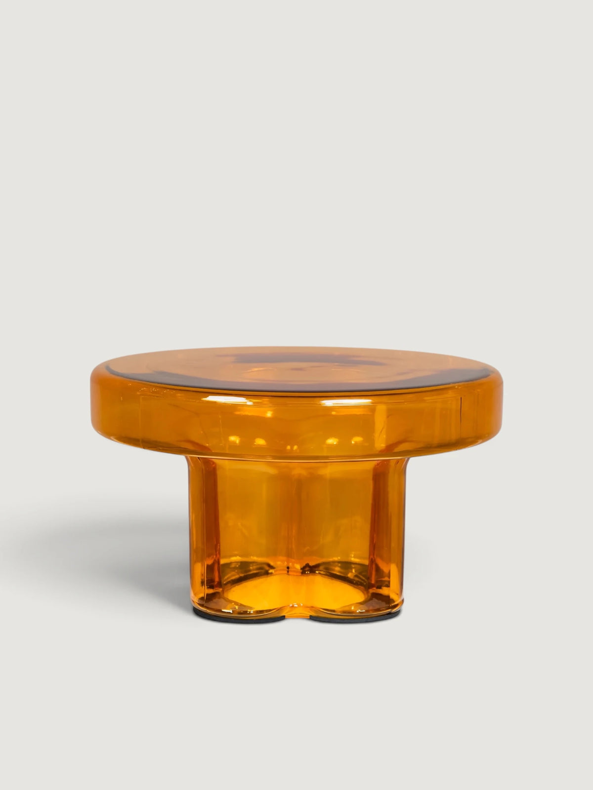 Vetrova Yellow Yuvarlak Cam Yan Sehpa-L