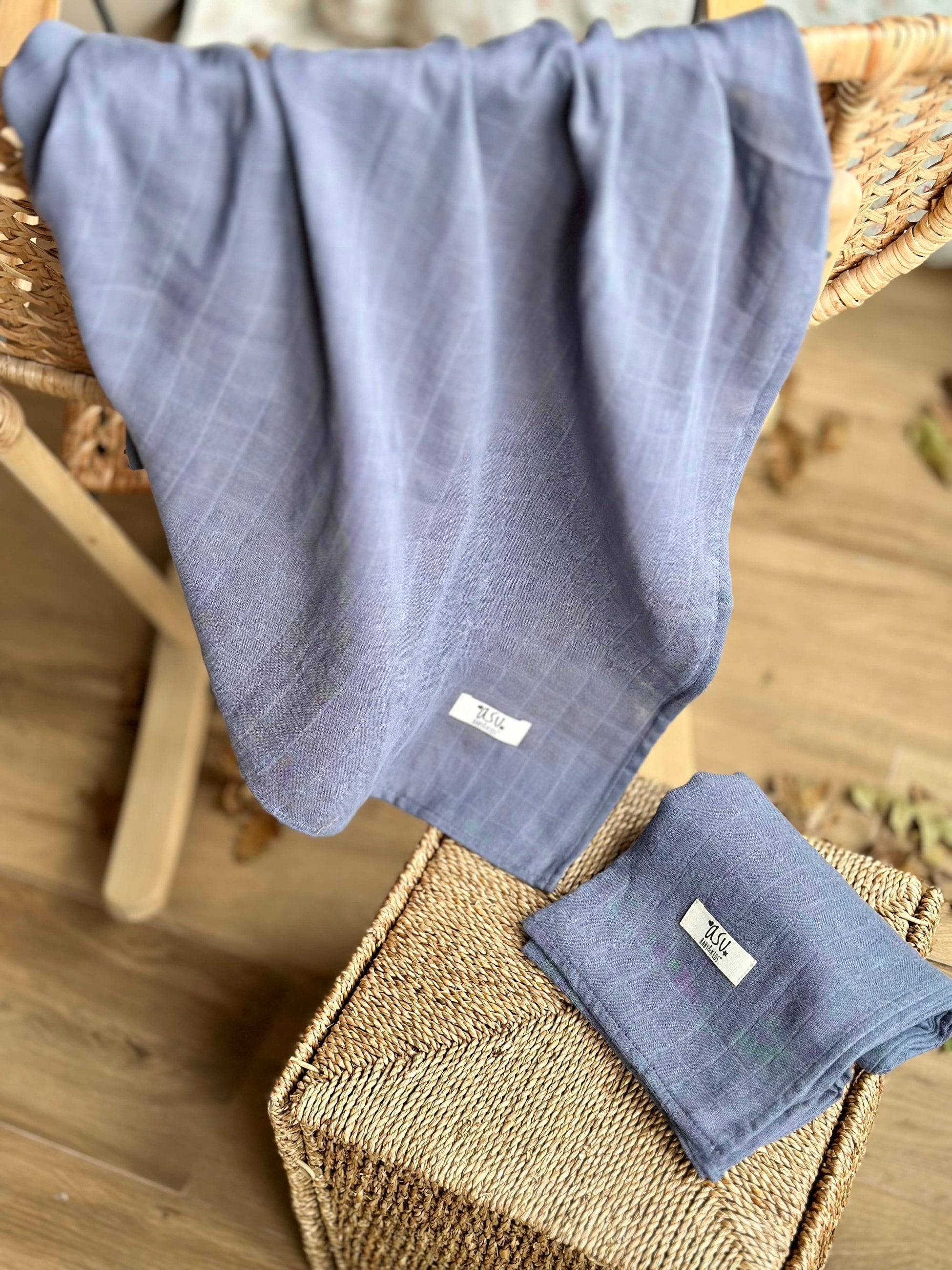 Asu Baby&Kids Navy Blue Organik Pamuk Müslin