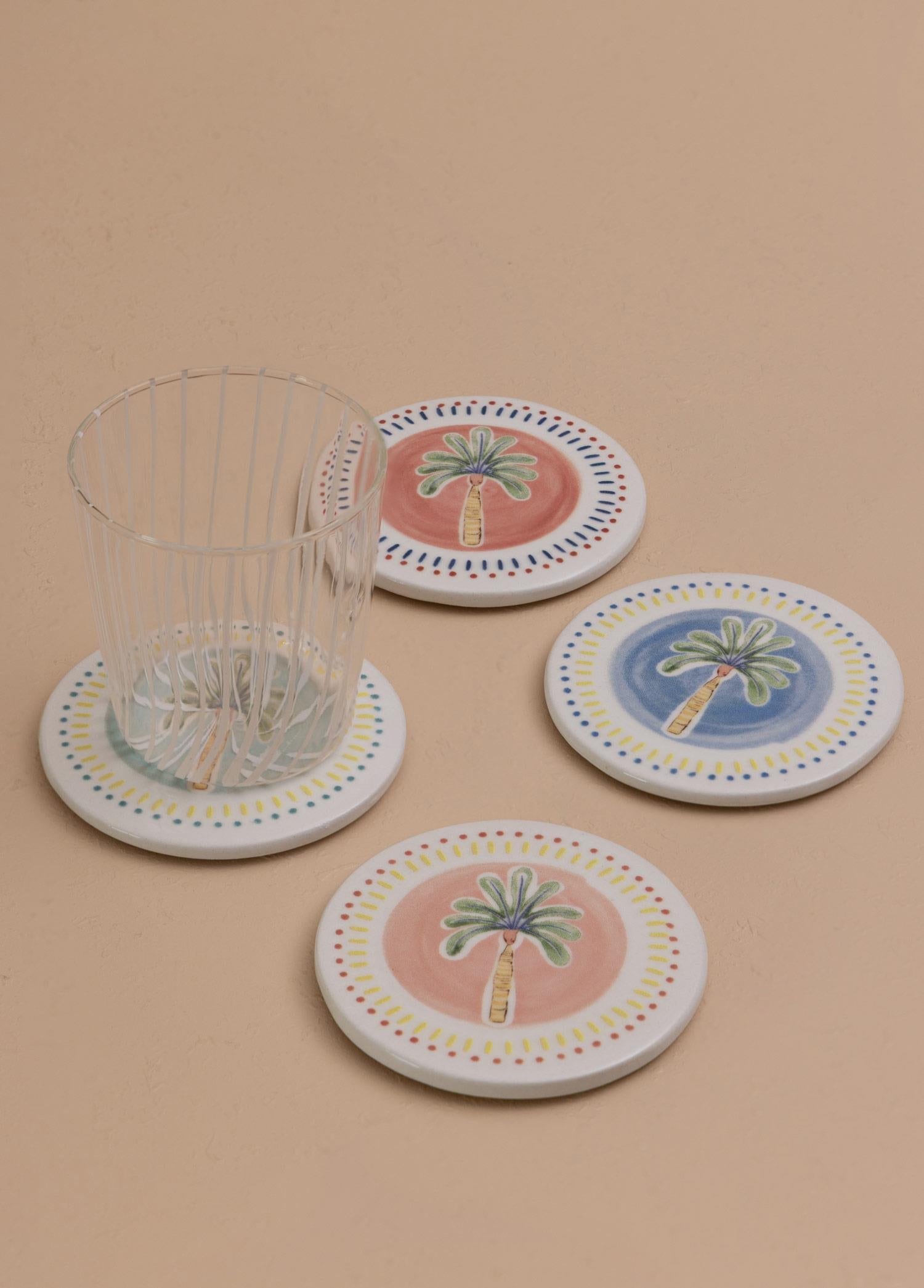 Italian Summer Bardak Altlığı 4Lü Set10 Cm