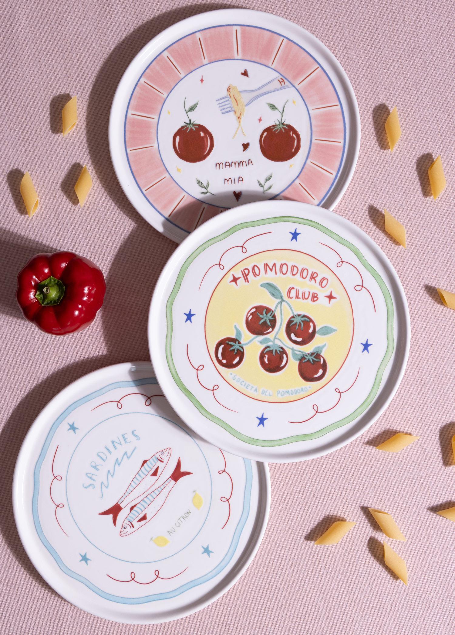 Italian Summer Servis Tabağı 6Lı Set 26 Cm
