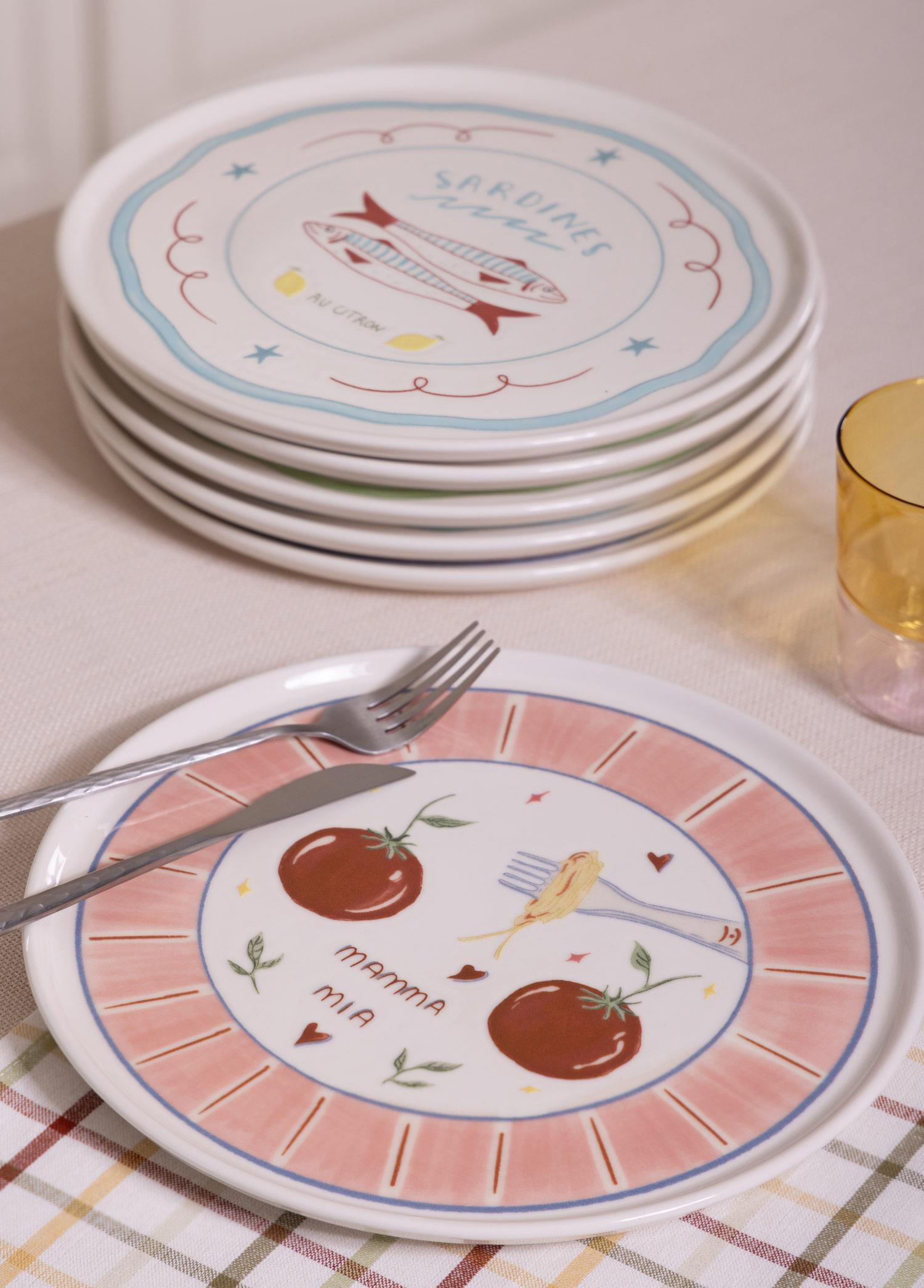 Italian Summer Servis Tabağı 6Lı Set 26 Cm