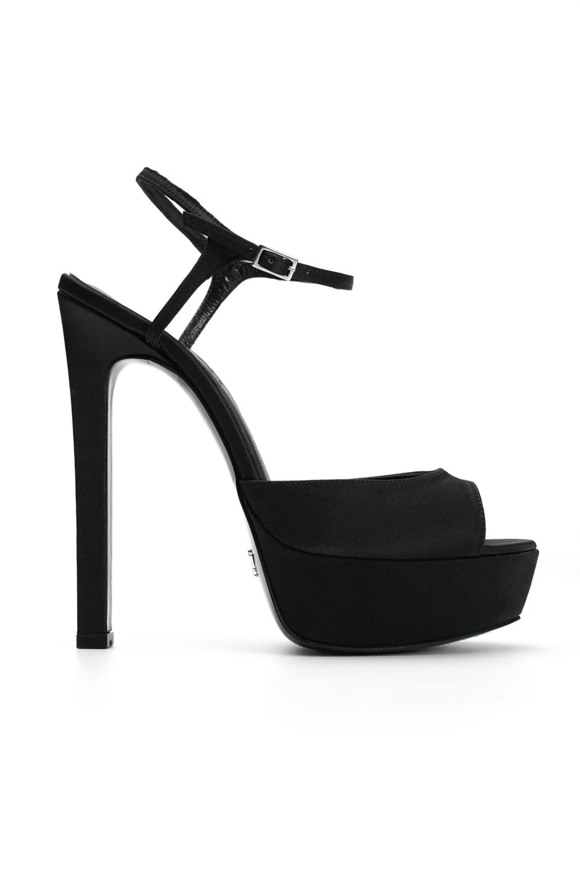 Brida Saten 14 Cm Platform Topuklu Ayakkabı