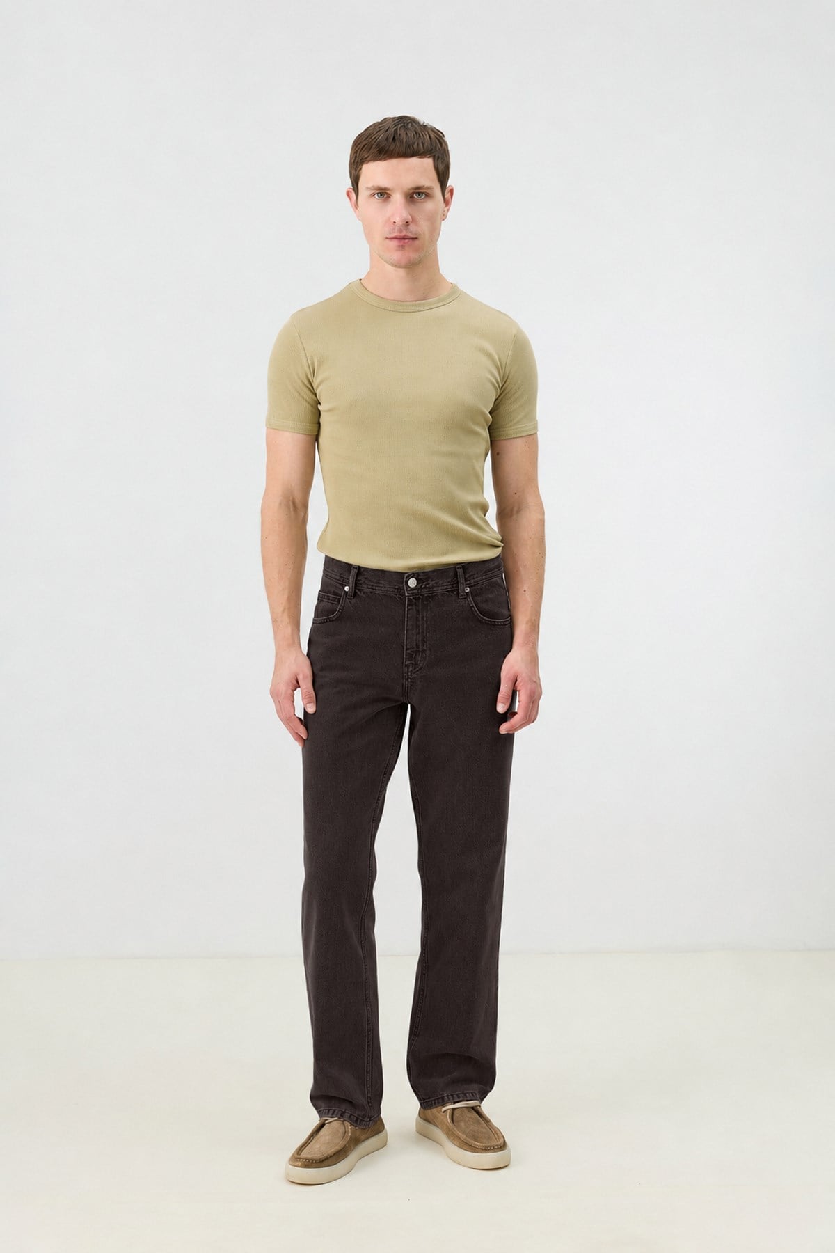Antioch Koyu Kahve Regular Fit Erkek Jean