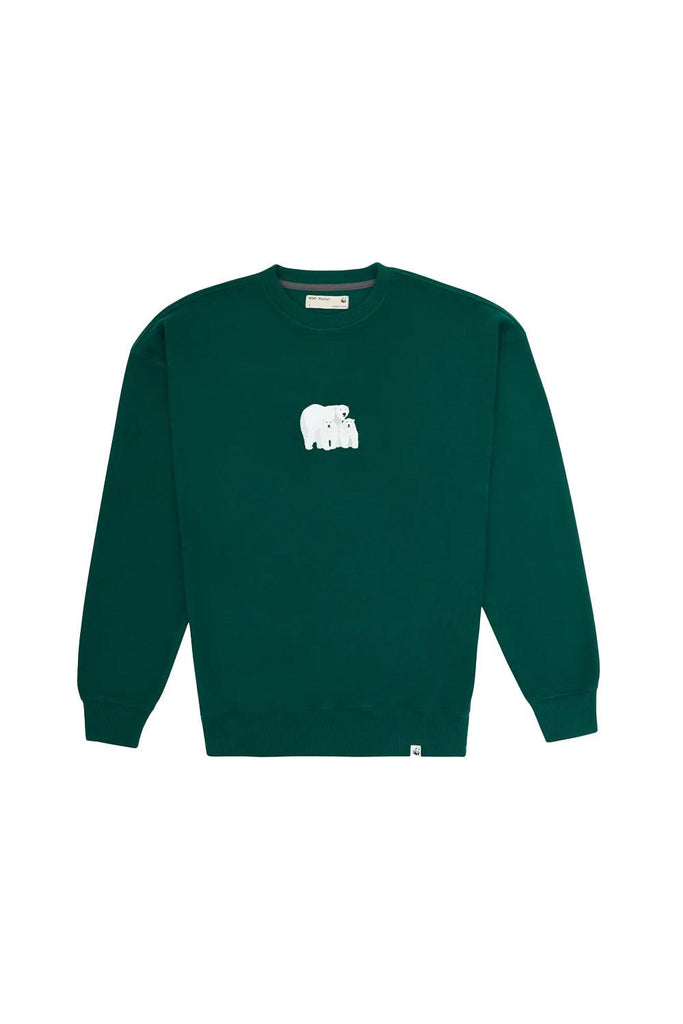 WWF Market | Kutup Ayıları Sweatshirt - Koyu Yeşil | Milagron