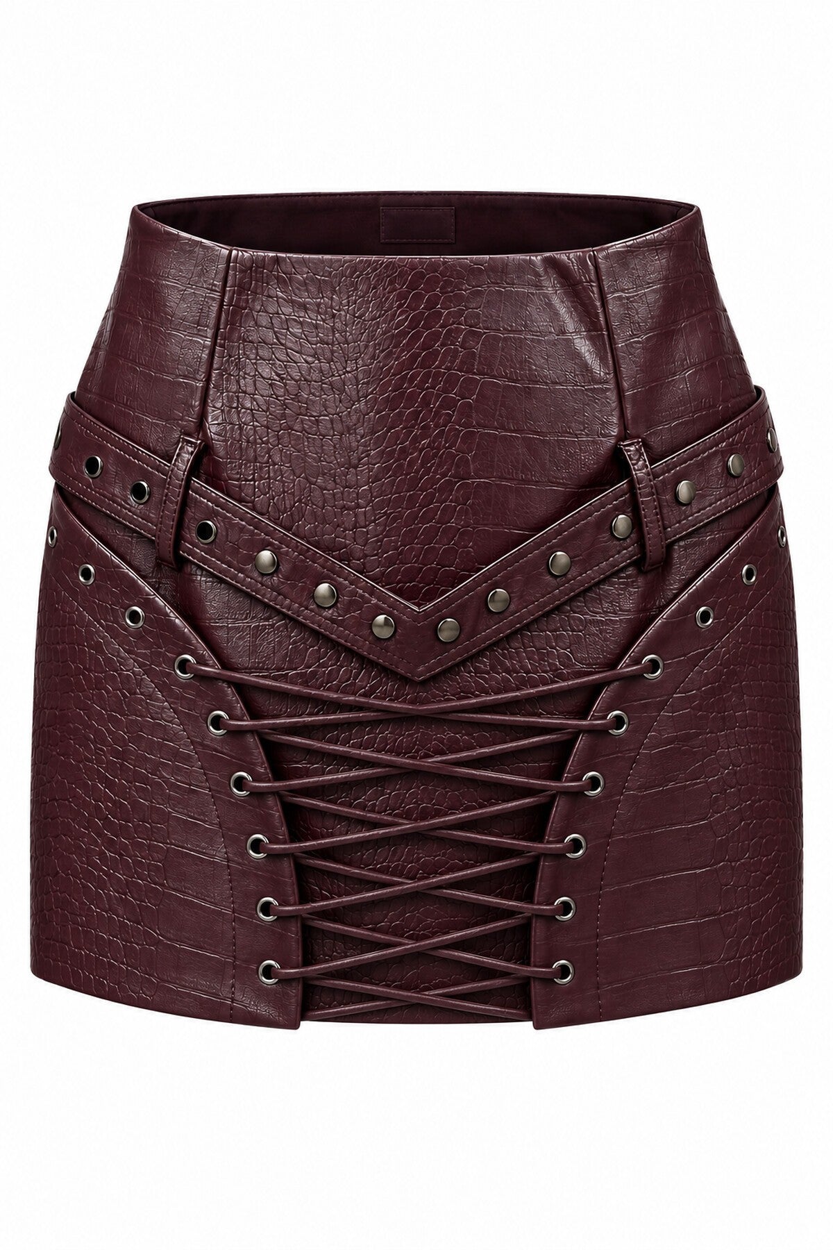 Lace-Up Mini Skirt