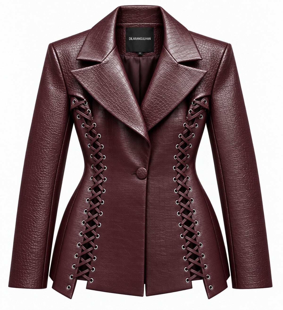 Lace-Up Tailored Jacket