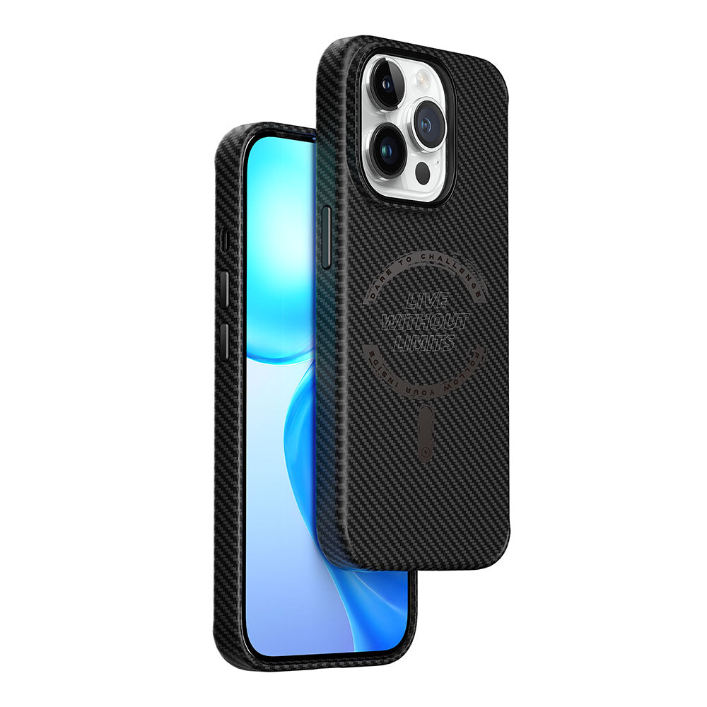 Lcc-107 Karbon Fiber Magsafe Uyumlu Iphone 15 Pro Kılıf