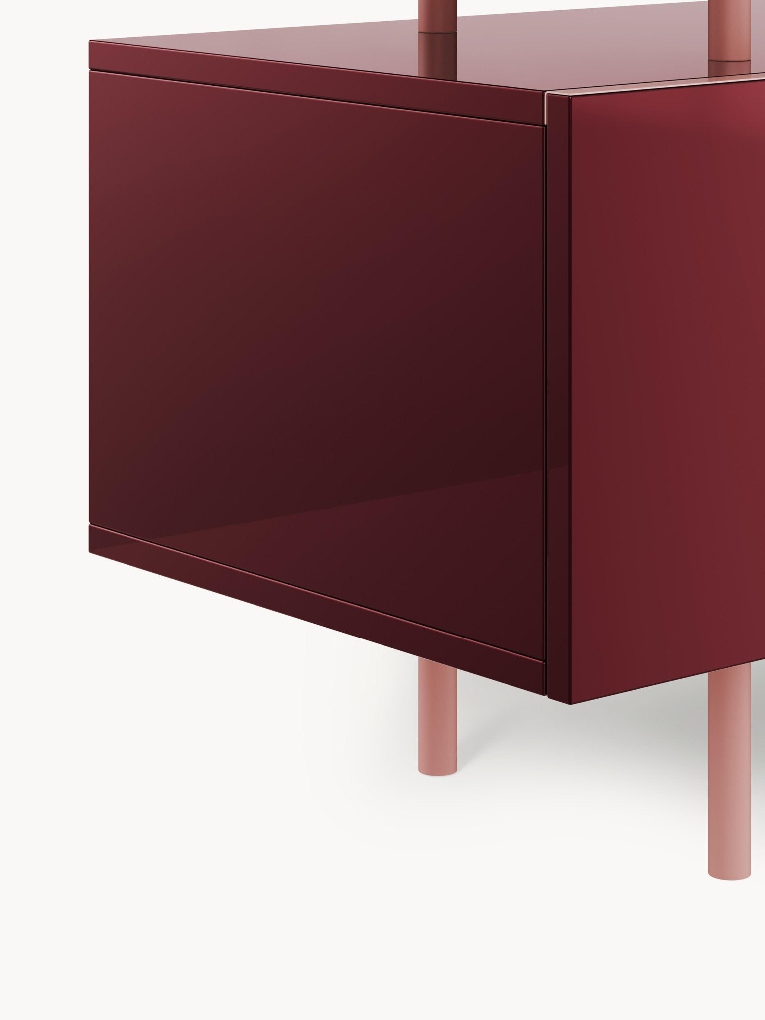 Lennie Yüksek Parlaklıklı Modern Dressoir Bordeaux 180Cm