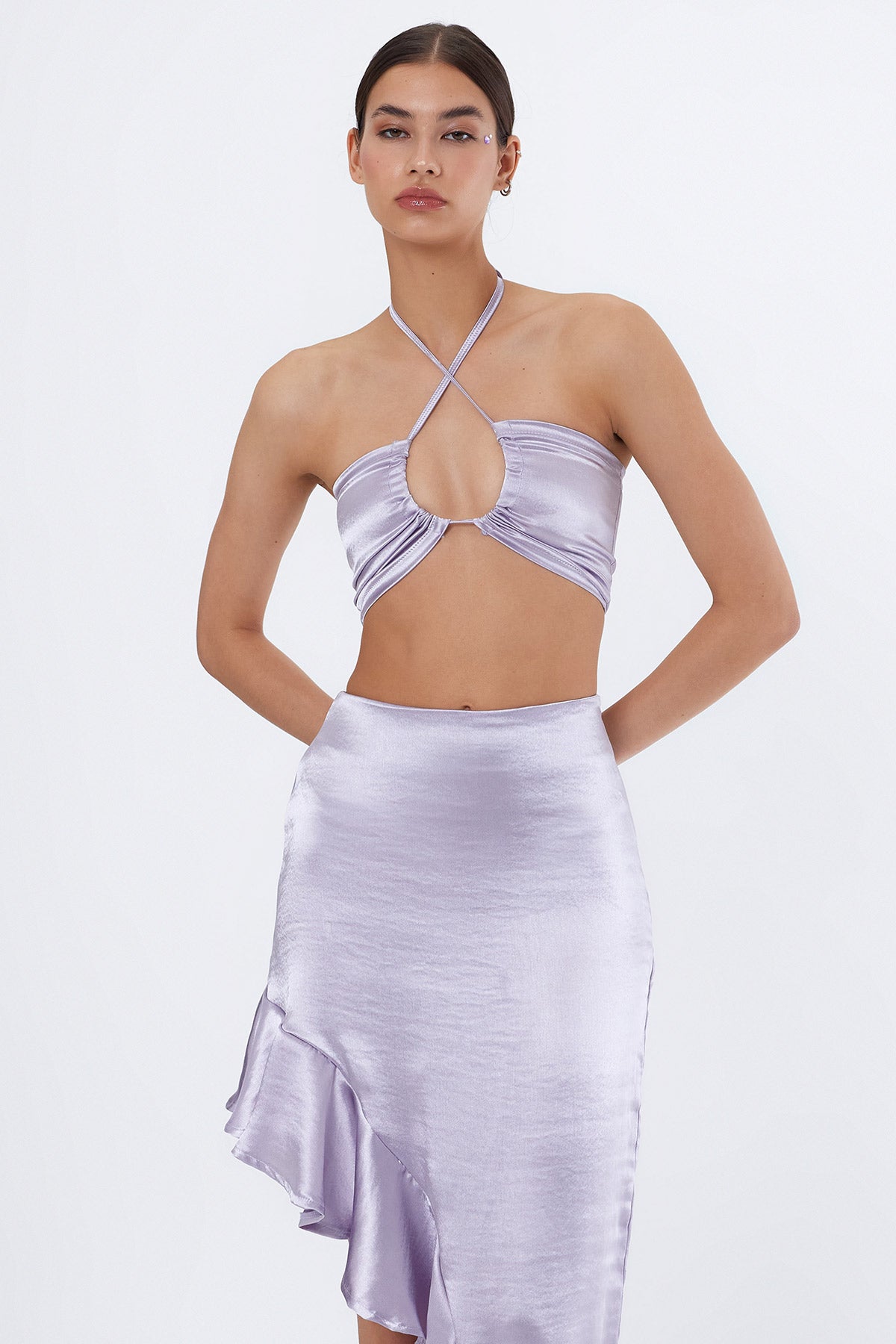Flora Bağlamalı Crop Top