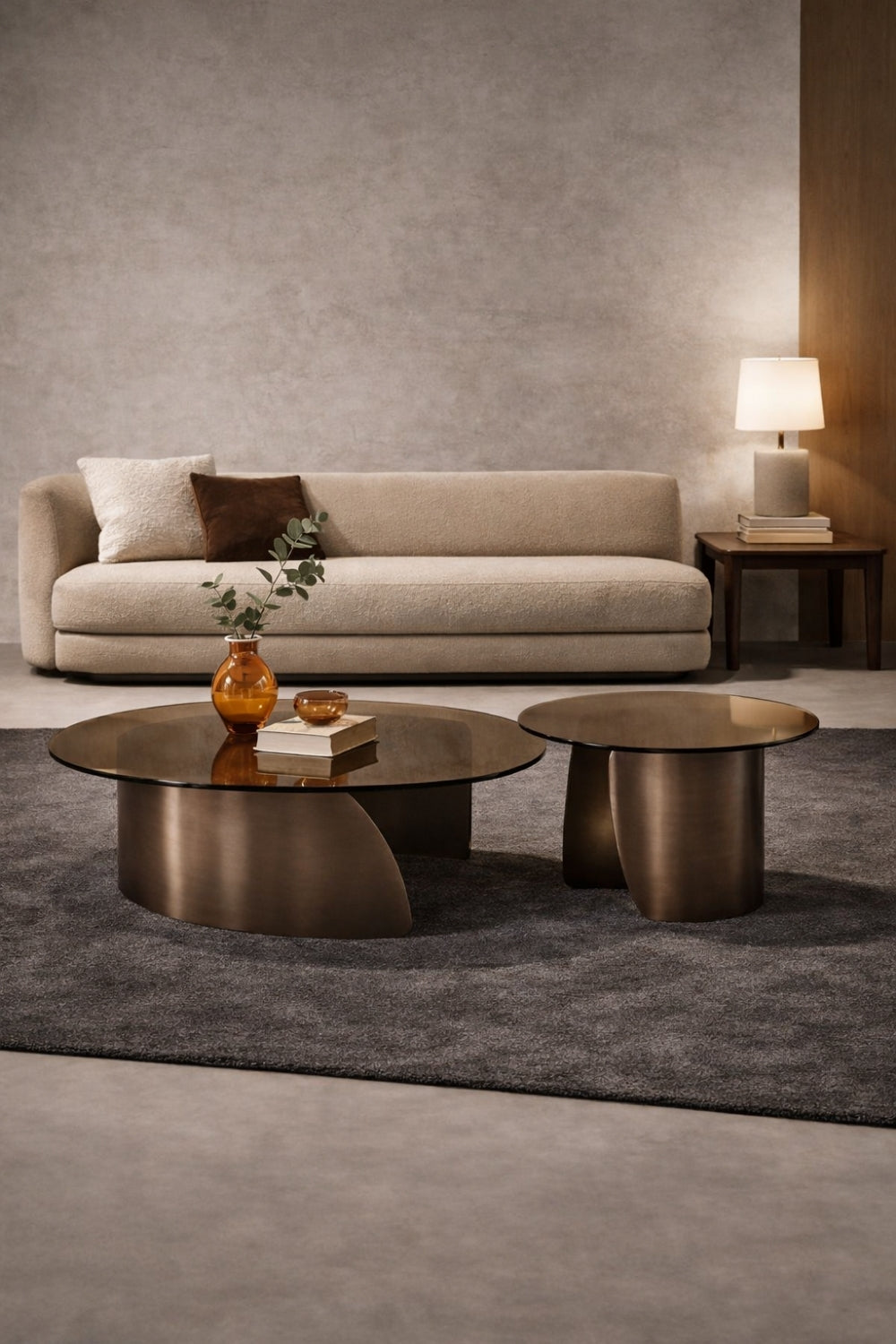 Lume Cam & Metal Orta Sehpa - 0