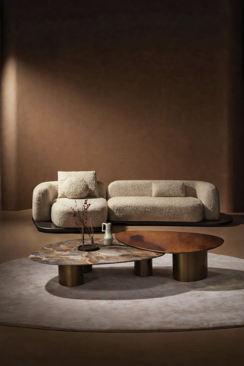 Pebble | Doğal Dokularla Şekillenen Orta Sehpa Seti - 1