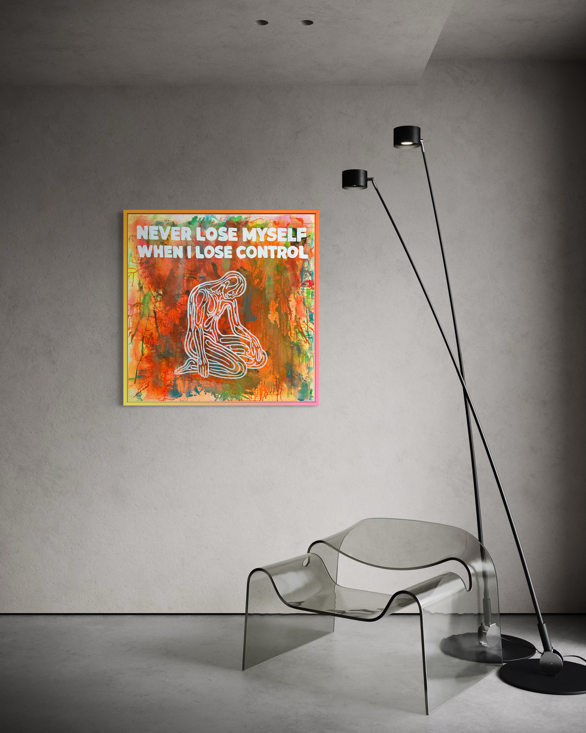 Lose Control Tablo | 100X100Cm