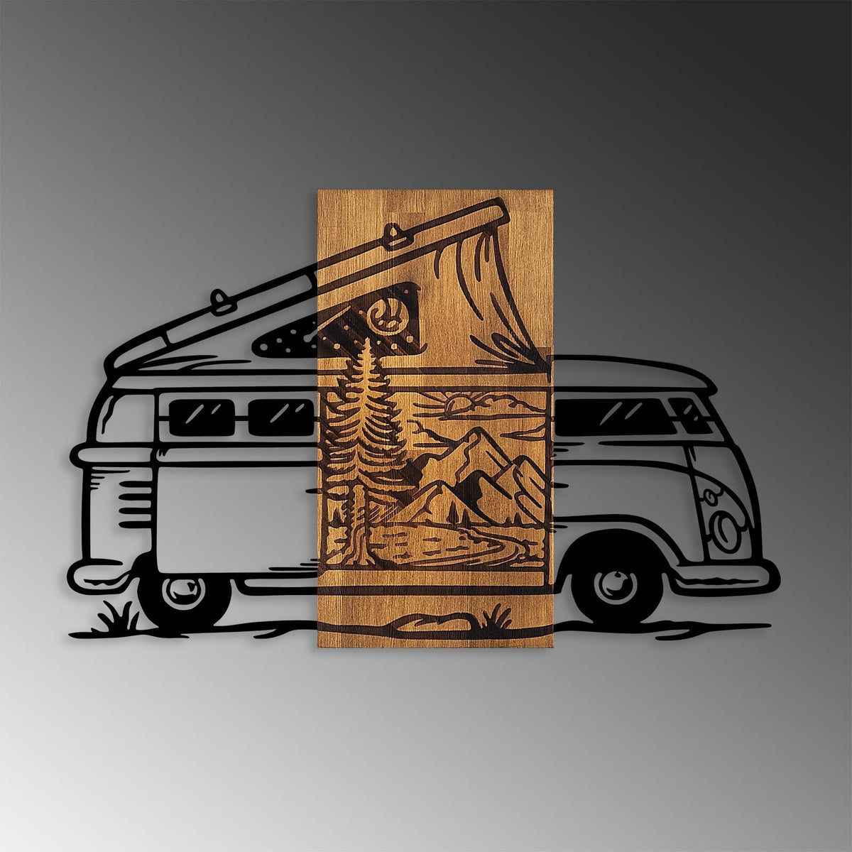 Ma-379 Ahşap Metal Duvar Tablosu