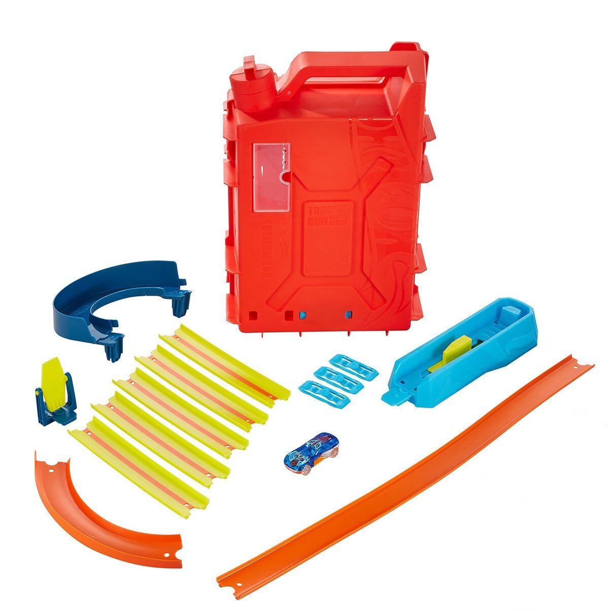 Hdx78 Hw Track Builder Benzin Bidonu Akrobasi Seti, Hot Wheels Track Builder