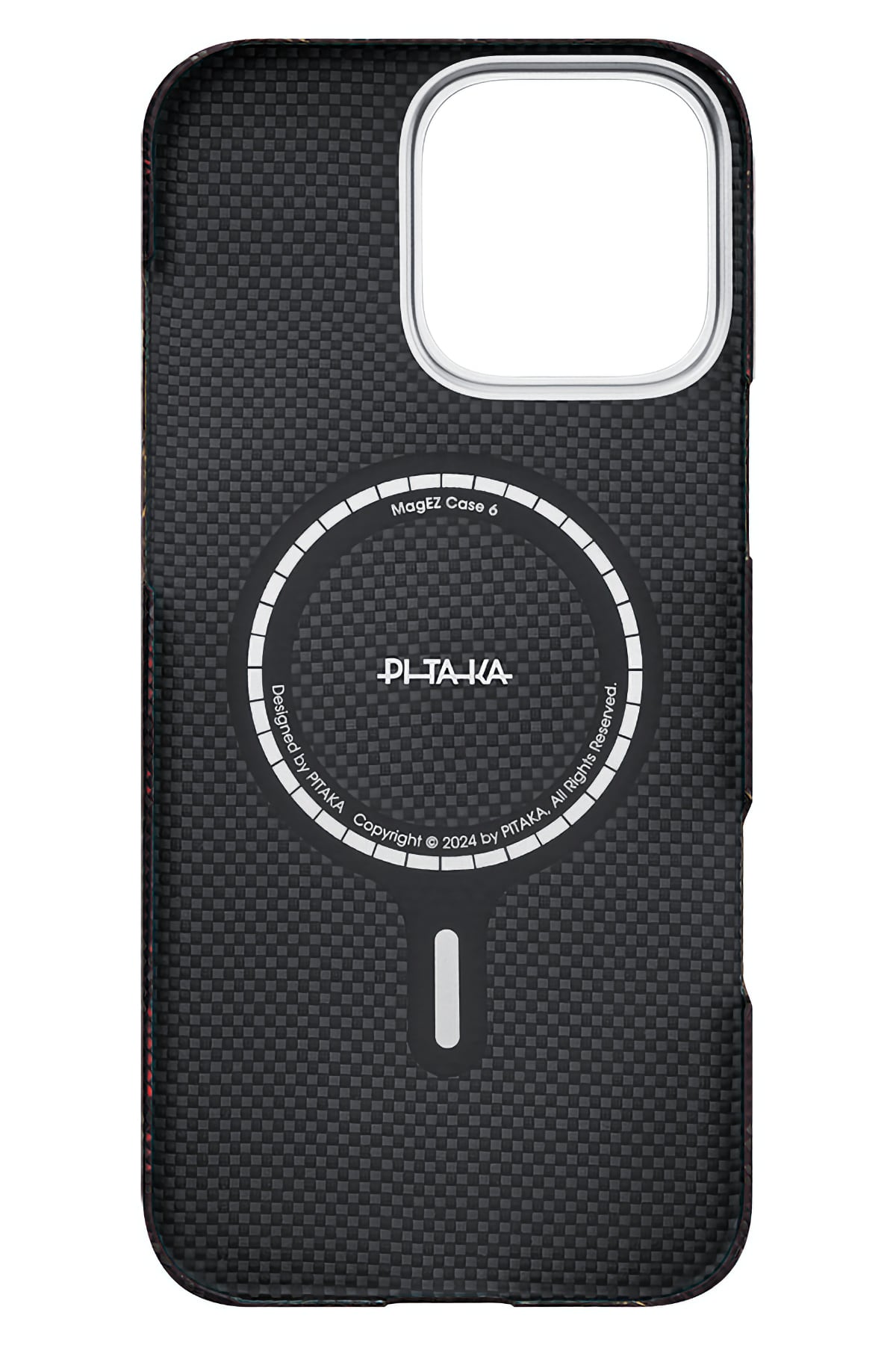 Monogram Iphone 16 Pro Max Magsafe Uyumlu Aramid Fiber Kılıf Mavi Siyah
