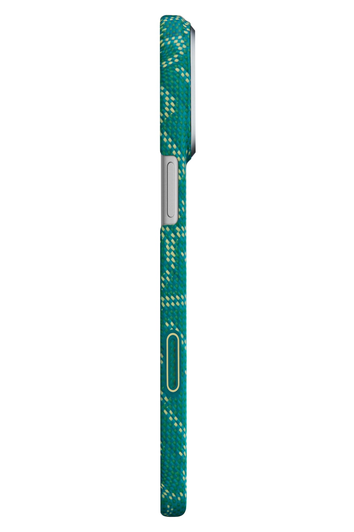 Monogram Iphone 17 Pro Magsafe Uyumlu Aramid Fiber Kılıf Yeşil