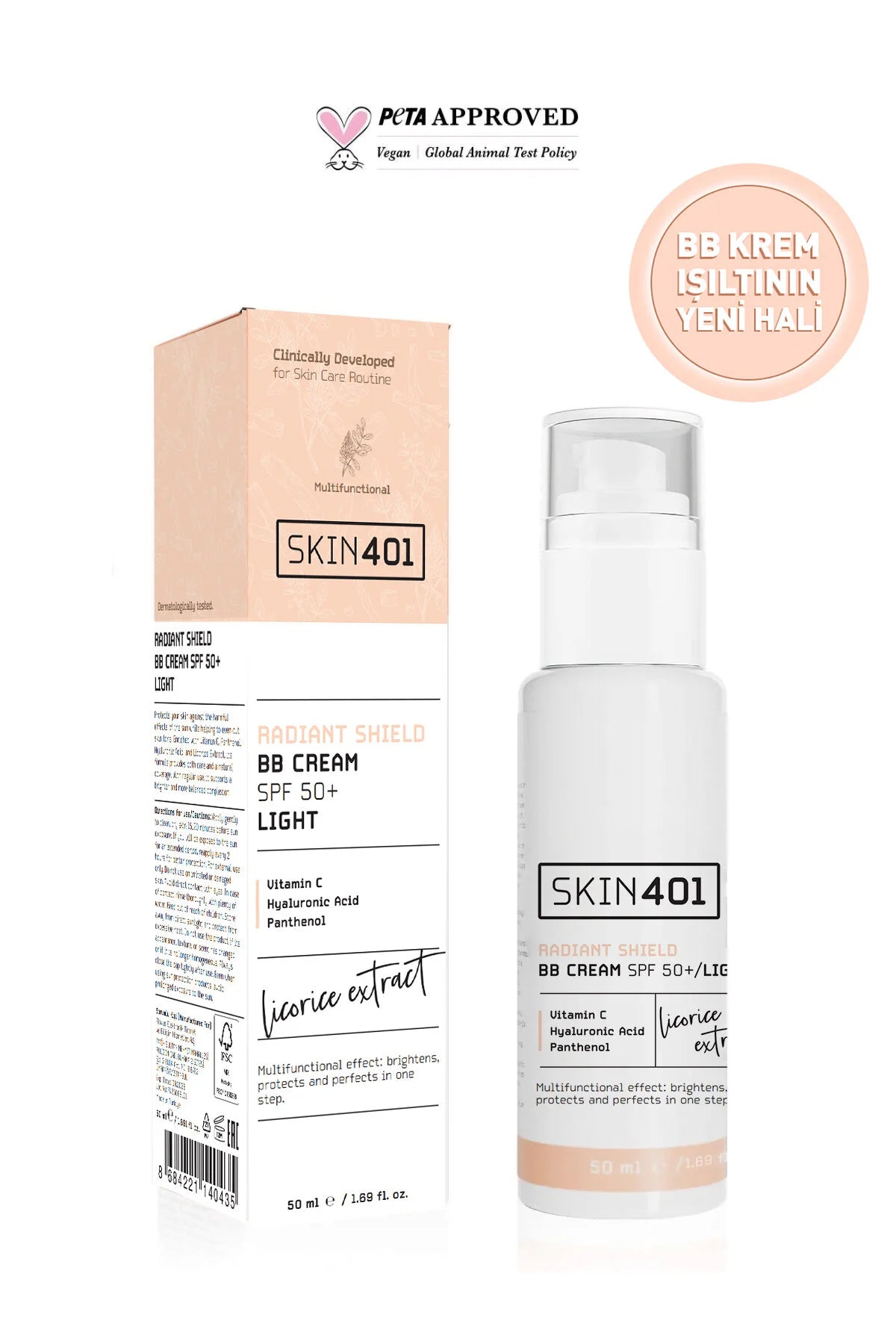 Multi-Fonksiyonel Aydınlatıcı Bb Krem Spf 50+ / Açık Cilt Tonu 50Ml (Light Tone)