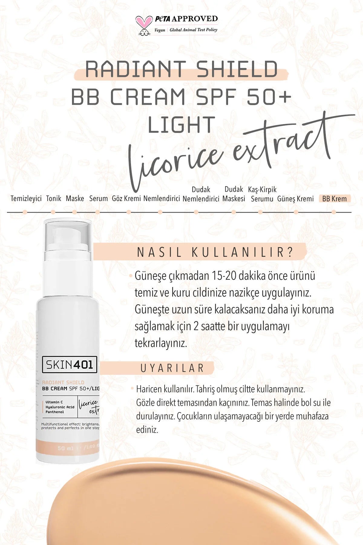 Multi-Fonksiyonel Aydınlatıcı Bb Krem Spf 50+ / Açık Cilt Tonu 50Ml (Light Tone)