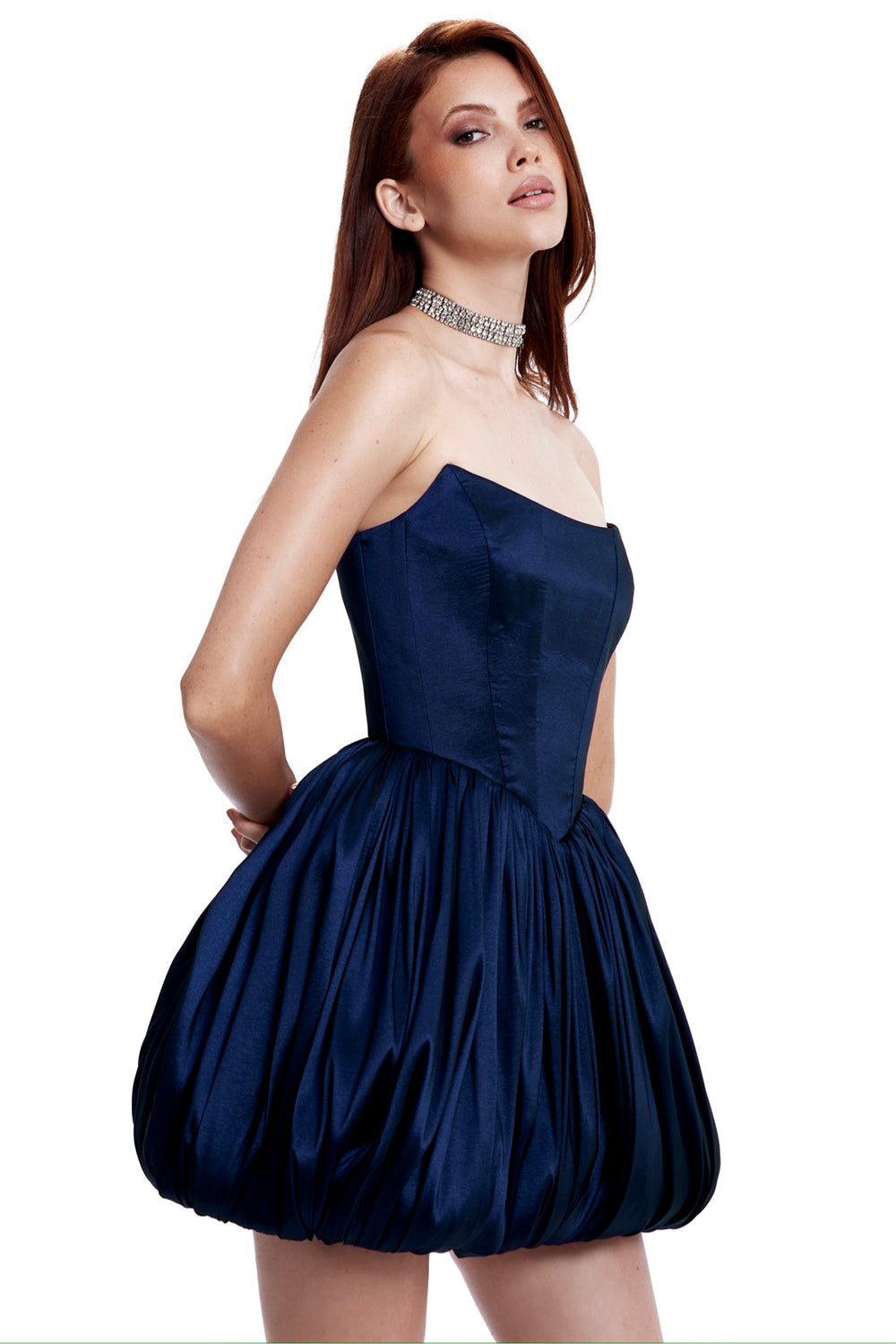 Esotte-Myrcella Lacivert Balon Elbi̇se-Elbise-2-Milagron.com