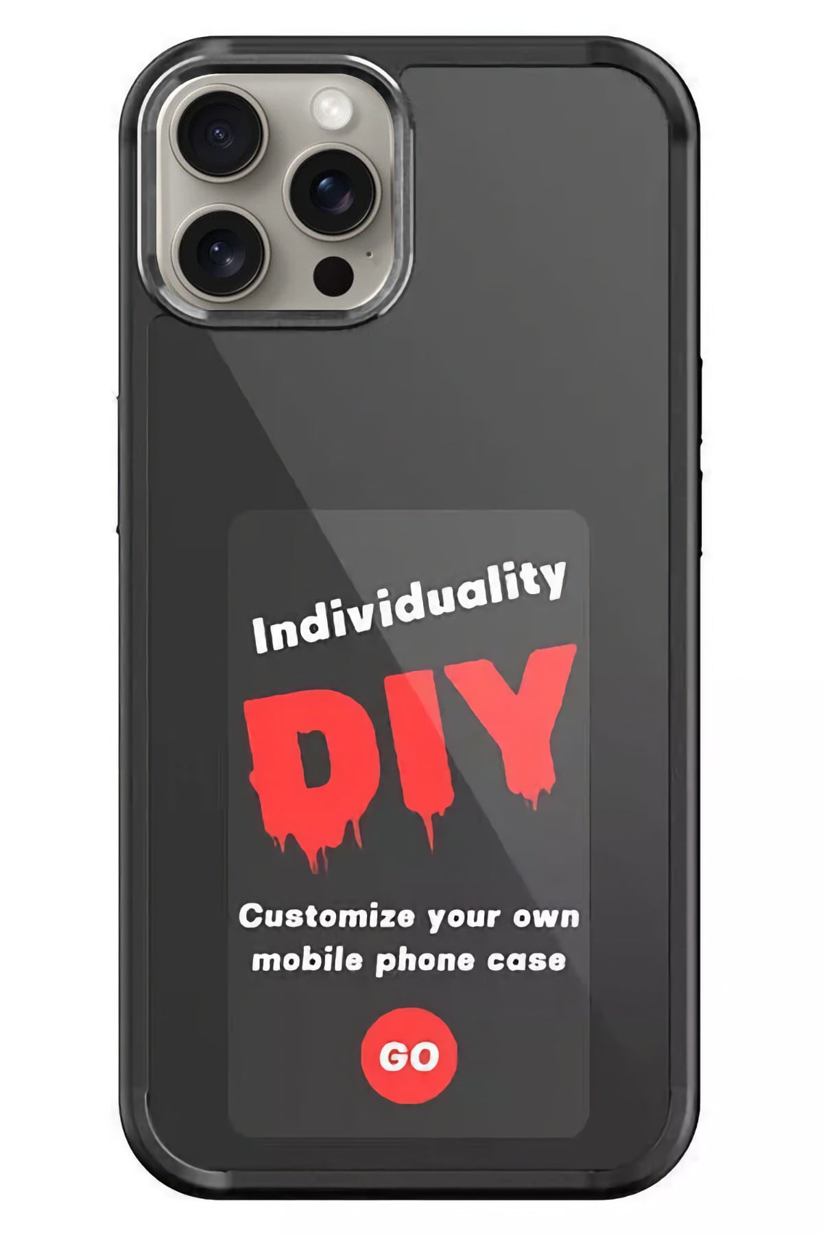 Apple Iphone 15 Pro Uyumlu Nfc Resim Yansıtmalı Kılıf Siyah