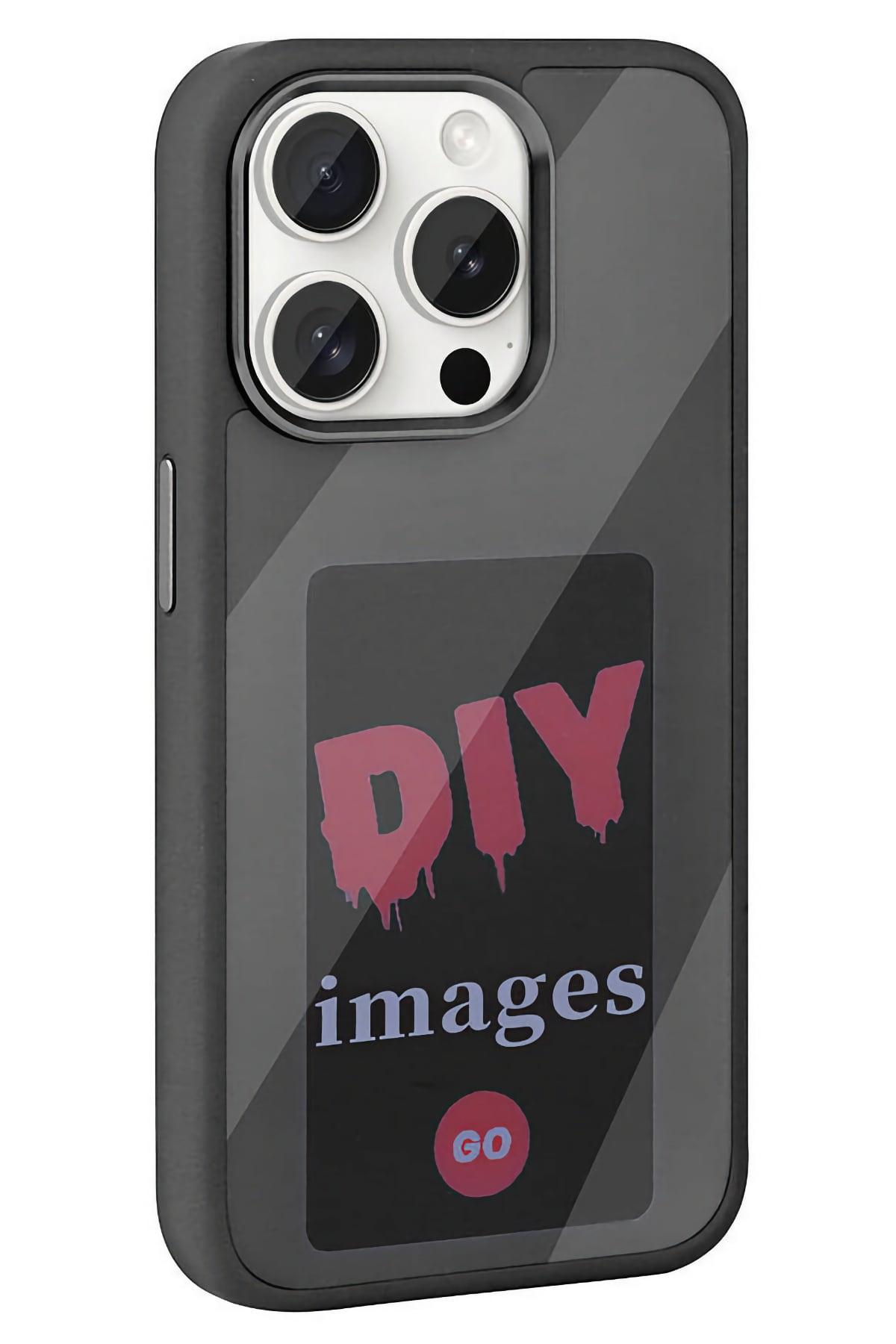 Apple Iphone 15 Pro Max Uyumlu Nfc Resim Yansıtmalı Kılıf Siyah