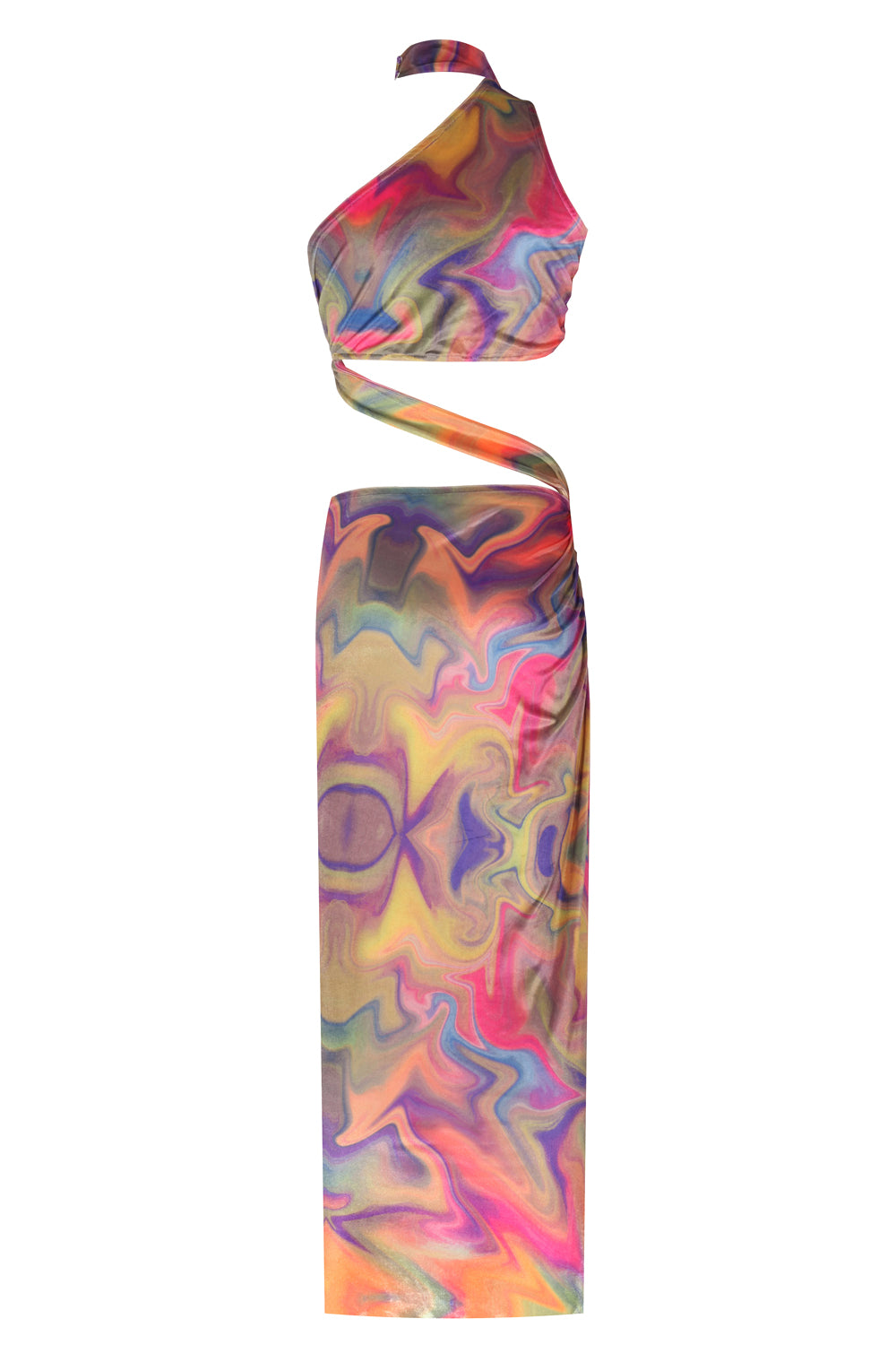 no'design-Büzgü Detaylı Kadife Midi Boy Elbise-Elbise-7-Milagron.com