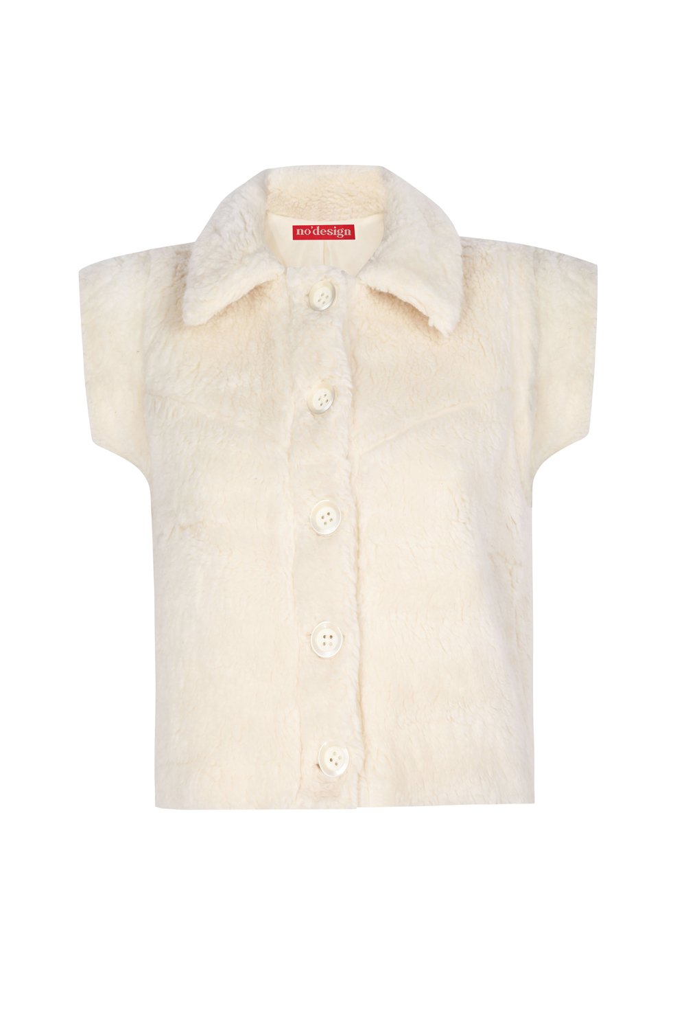 no'design-Düğmeli Overize Crop Yelek-Yelek-3-Milagron.com